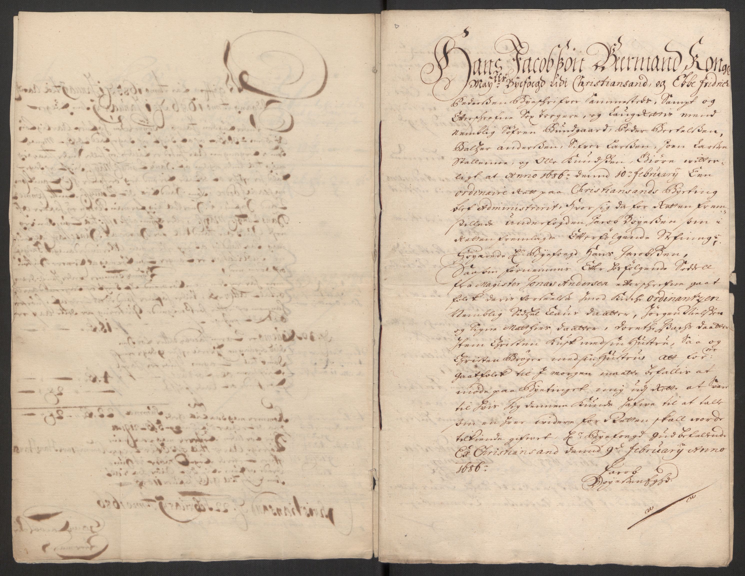 Rentekammeret inntil 1814, Reviderte regnskaper, Byregnskaper, RA/EA-4066/R/Rm/L0285: [M18] Sikt og sakefall, 1681-1718, p. 56