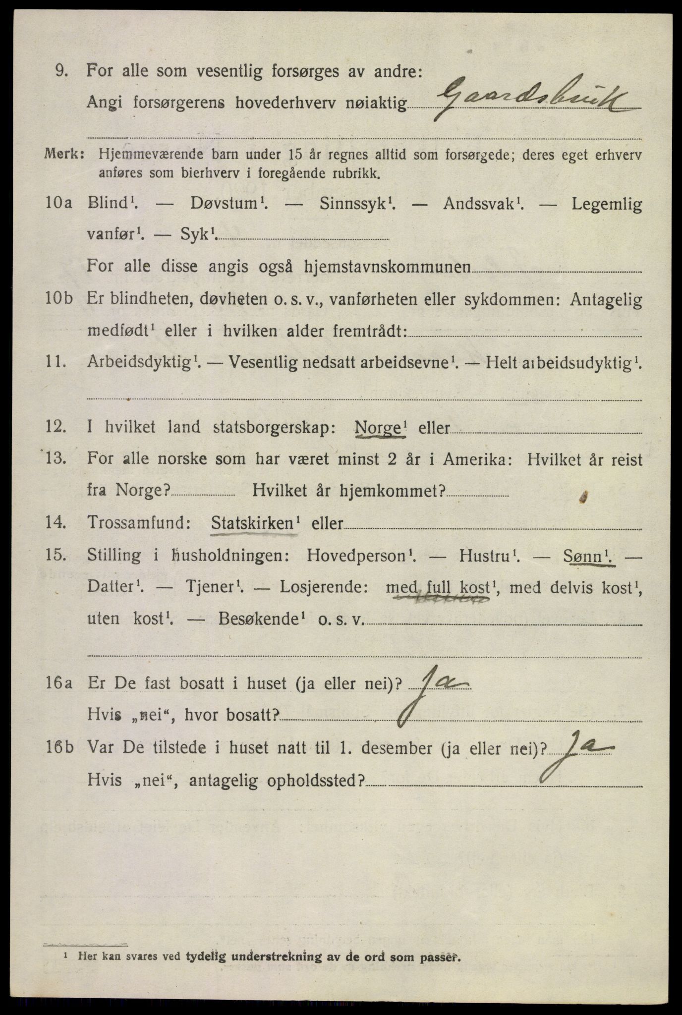 SAKO, 1920 census for Flesberg, 1920, p. 5176