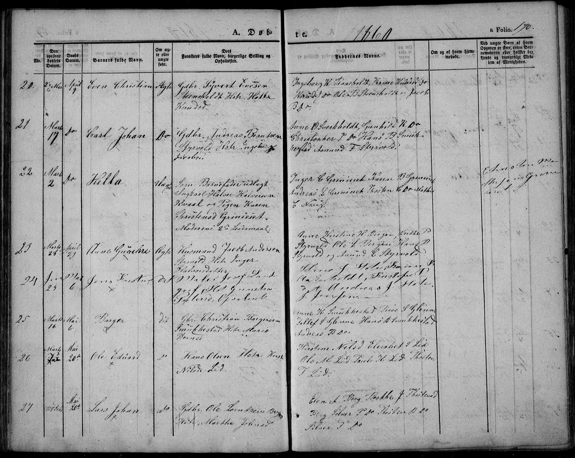 Lardal kirkebøker, SAKO/A-350/F/Fa/L0006: Parish register (official) no. I 6, 1835-1860, p. 170