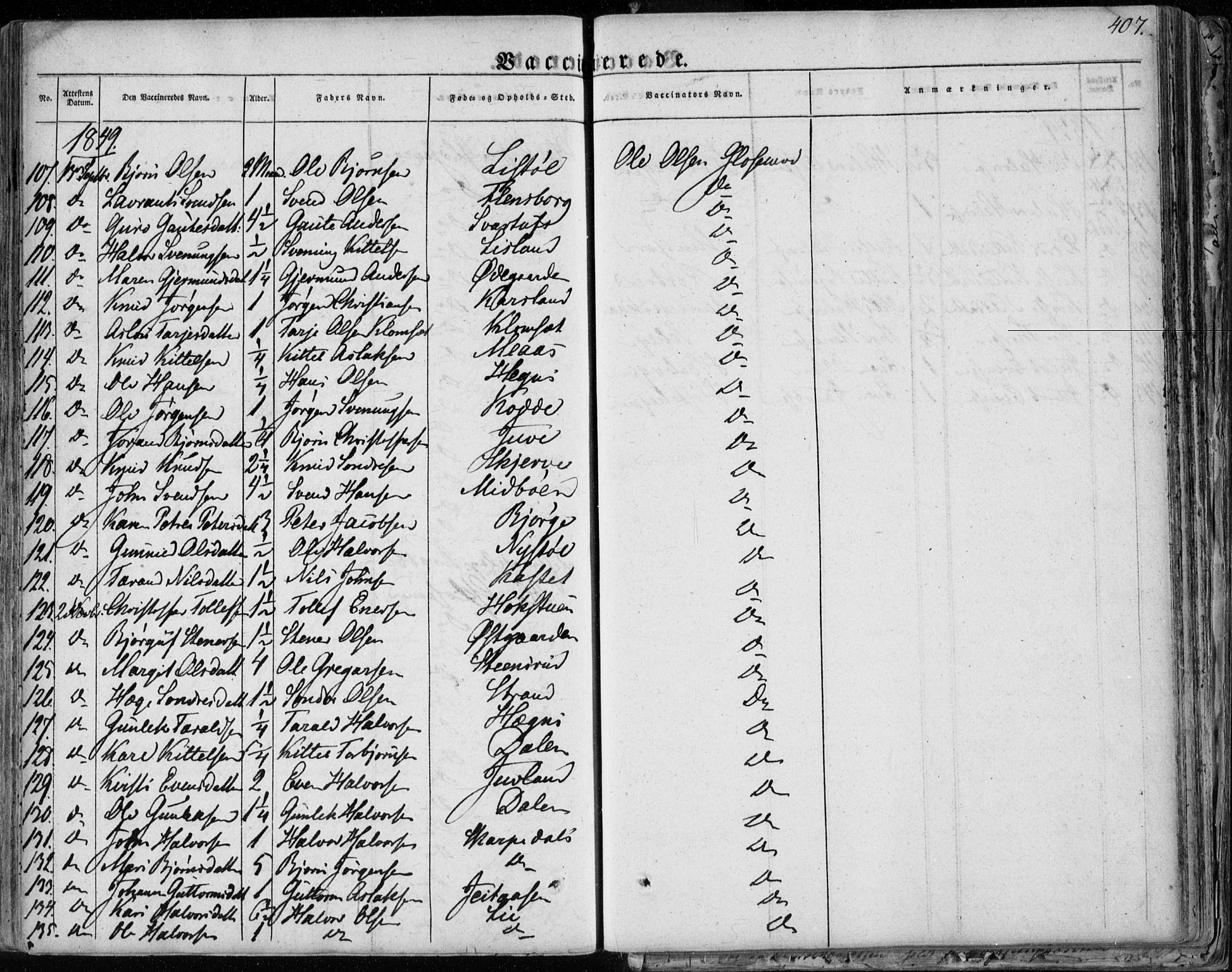 Seljord kirkebøker, AV/SAKO-A-20/F/Fa/L0011: Parish register (official) no. I 11, 1831-1849, p. 407