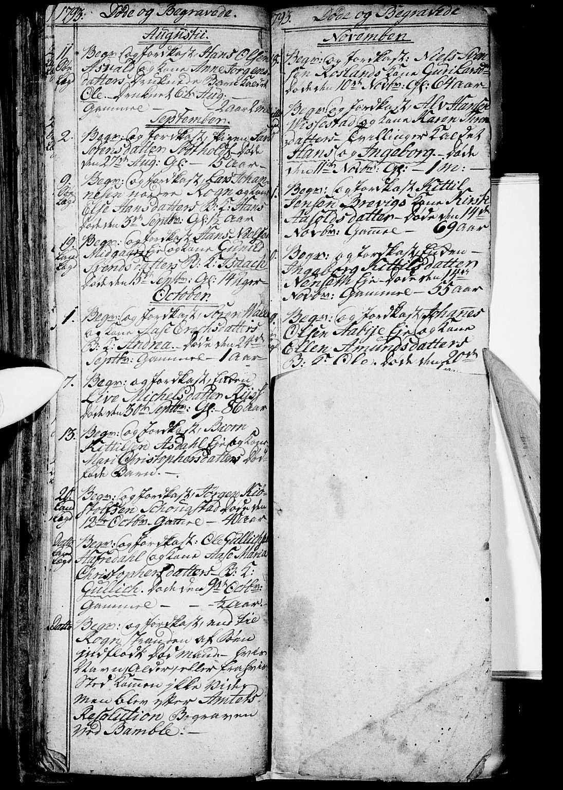 Bamble kirkebøker, SAKO/A-253/G/Ga/L0001: Parish register (copy) no. I 1, 1785-1793