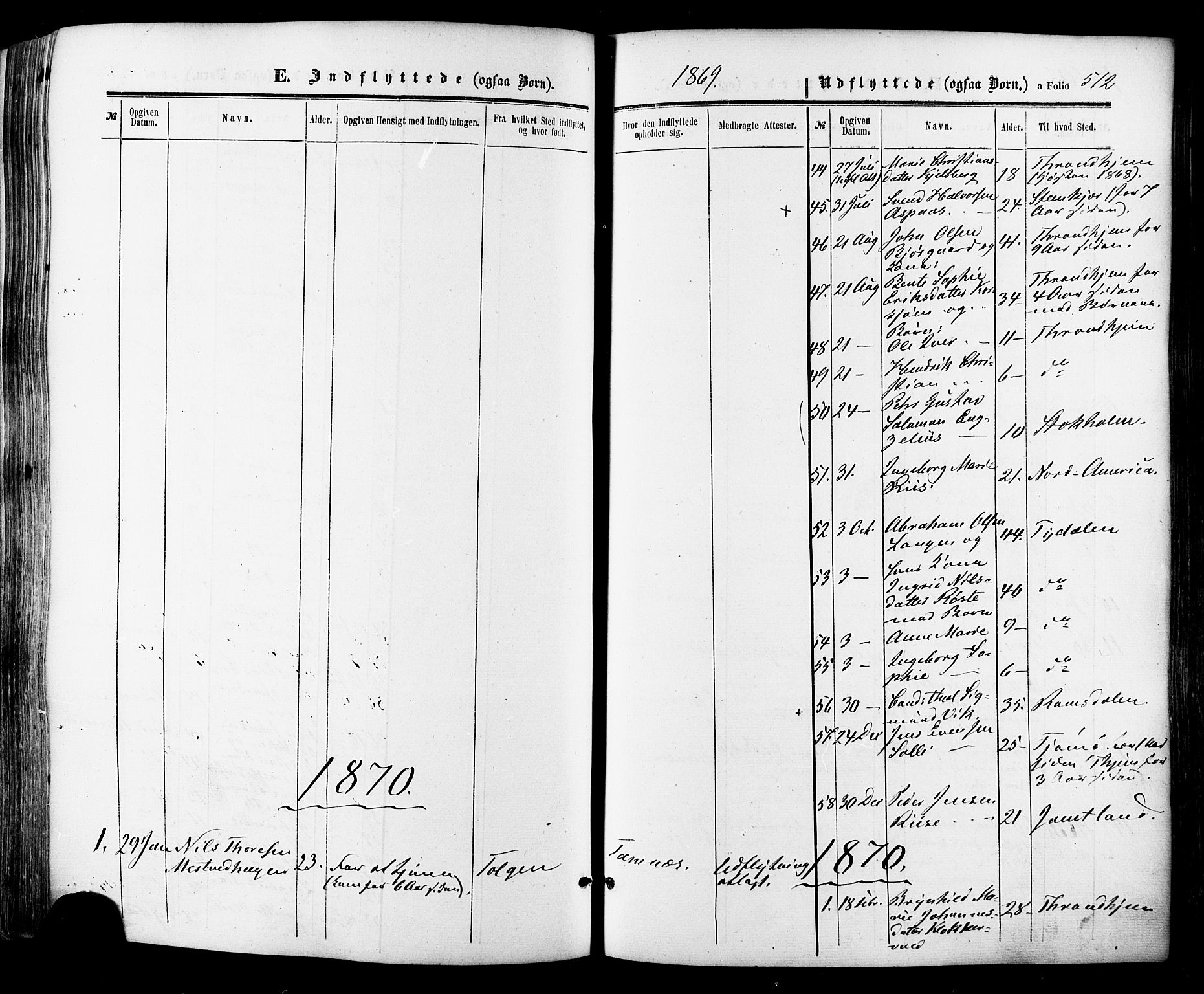 Ministerialprotokoller, klokkerbøker og fødselsregistre - Sør-Trøndelag, SAT/A-1456/681/L0932: Parish register (official) no. 681A10, 1860-1878, p. 512