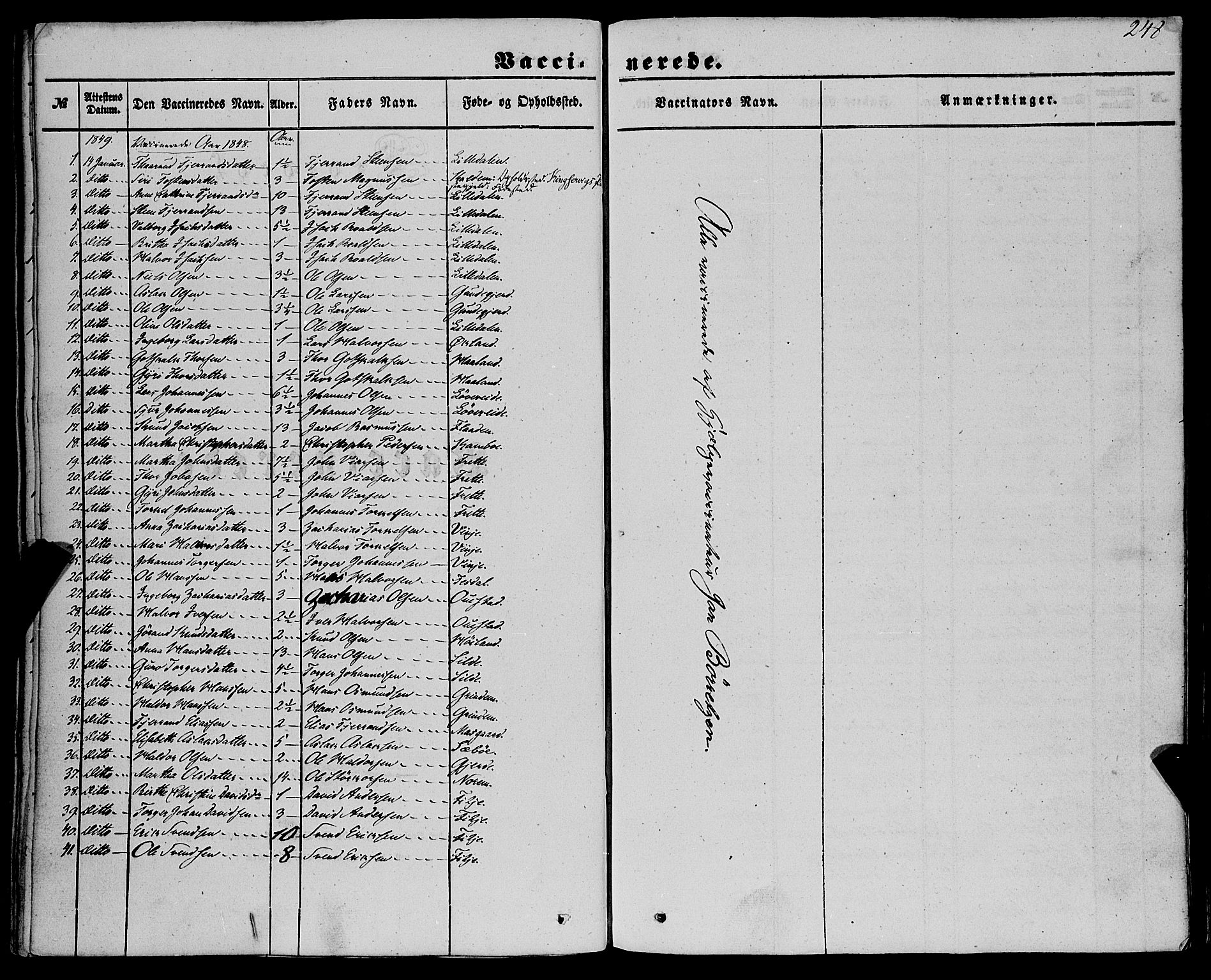 Etne sokneprestembete, SAB/A-75001/H/Haa: Parish register (official) no. A 8, 1848-1862, p. 248