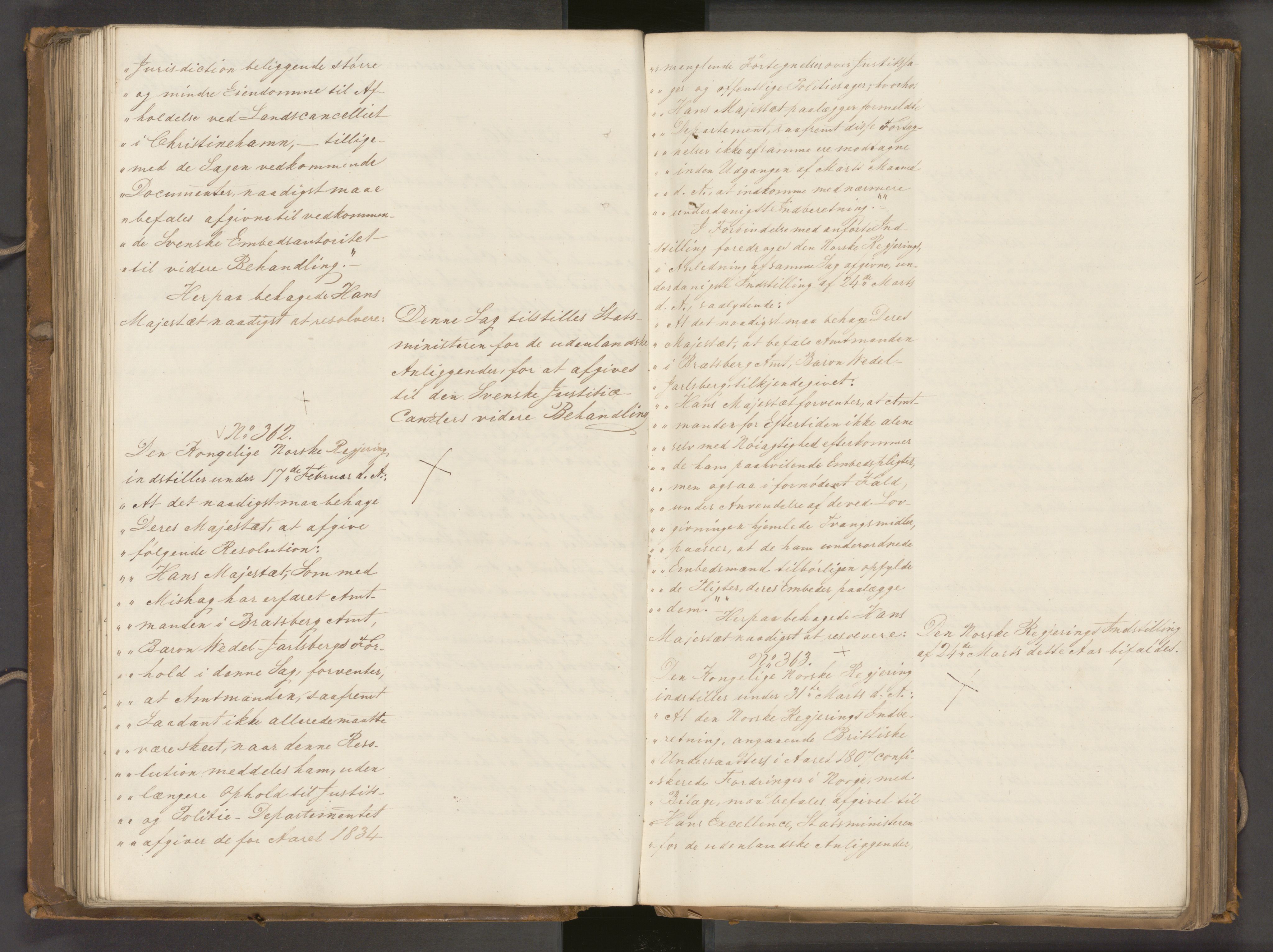 Statsrådssekretariatet, AV/RA-S-1001/A/Ab/L0040: Kgl. res. nr. 1-568, 1. halvår, 1835