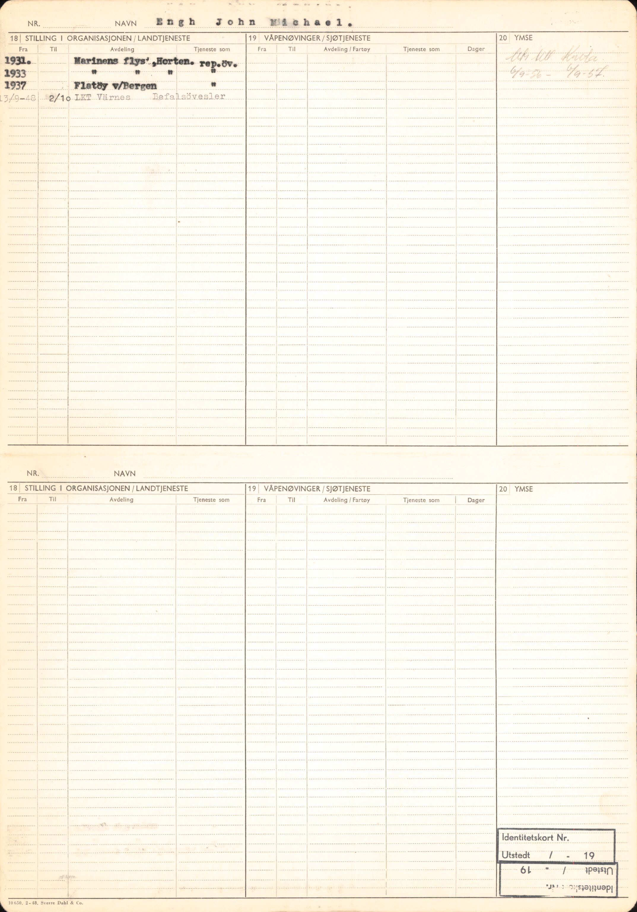 Forsvaret, Forsvarets overkommando/Luftforsvarsstaben, RA/RAFA-4079/P/Pa/L0024: Personellpapirer, 1910, p. 168