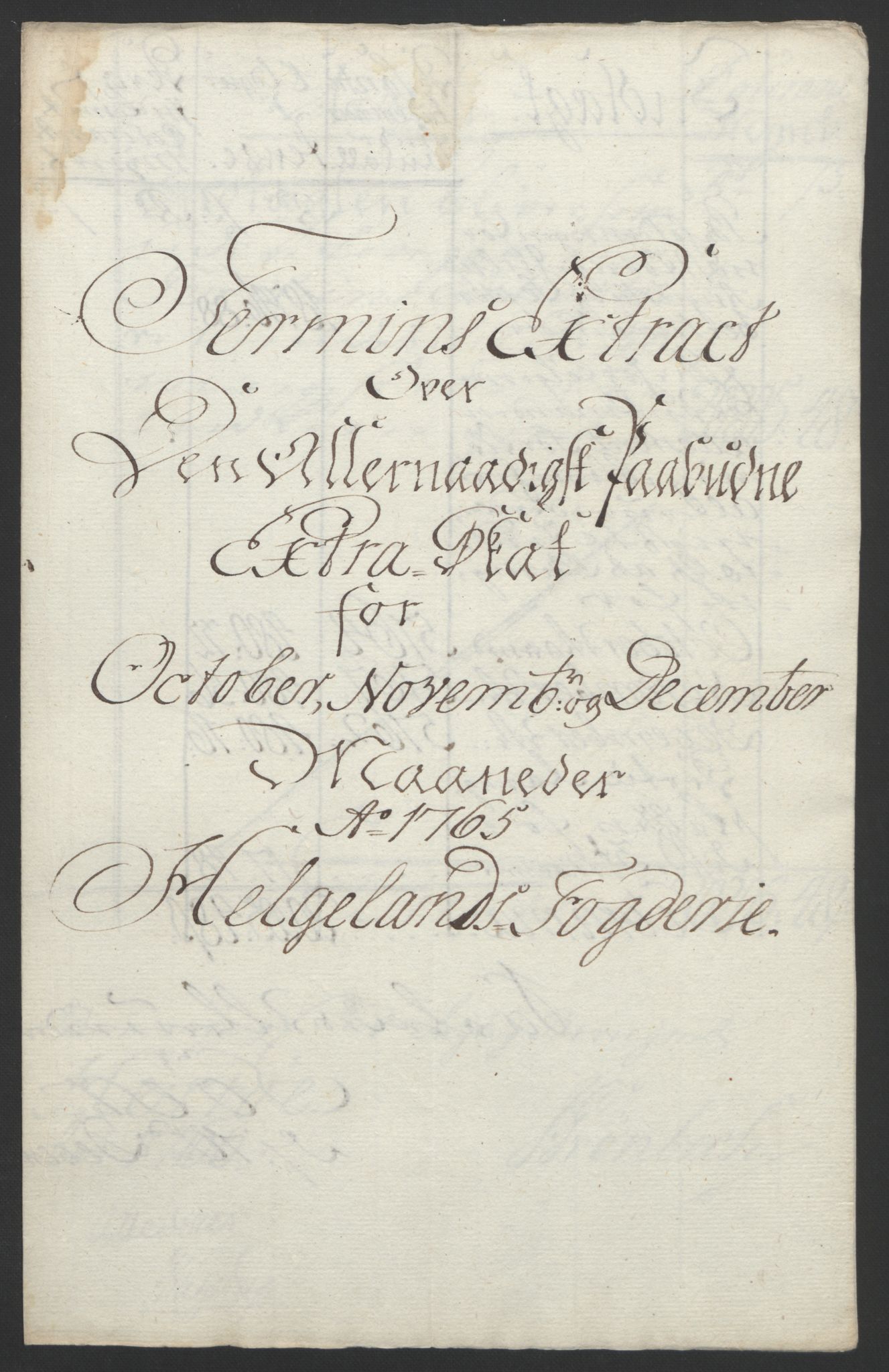 Rentekammeret inntil 1814, Reviderte regnskaper, Fogderegnskap, AV/RA-EA-4092/R65/L4573: Ekstraskatten Helgeland, 1762-1772, p. 110