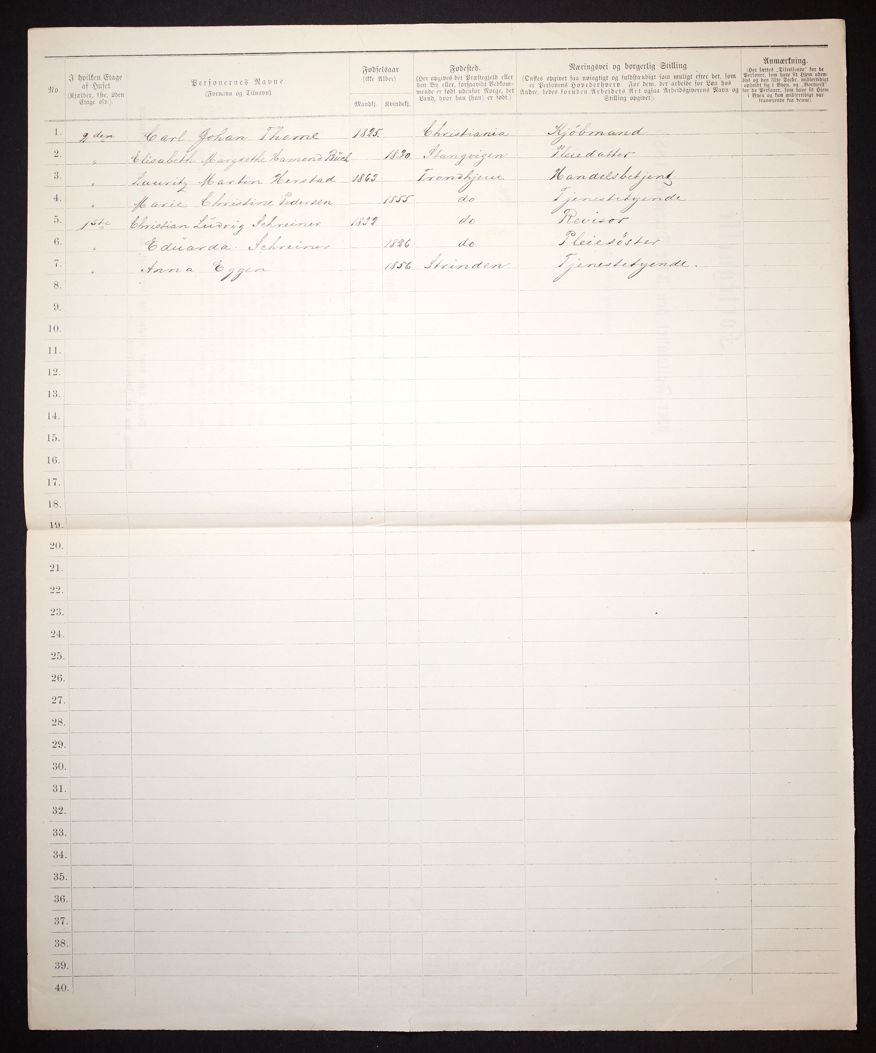 SAT, 1885 census for 1601 Trondheim, 1885, p. 659