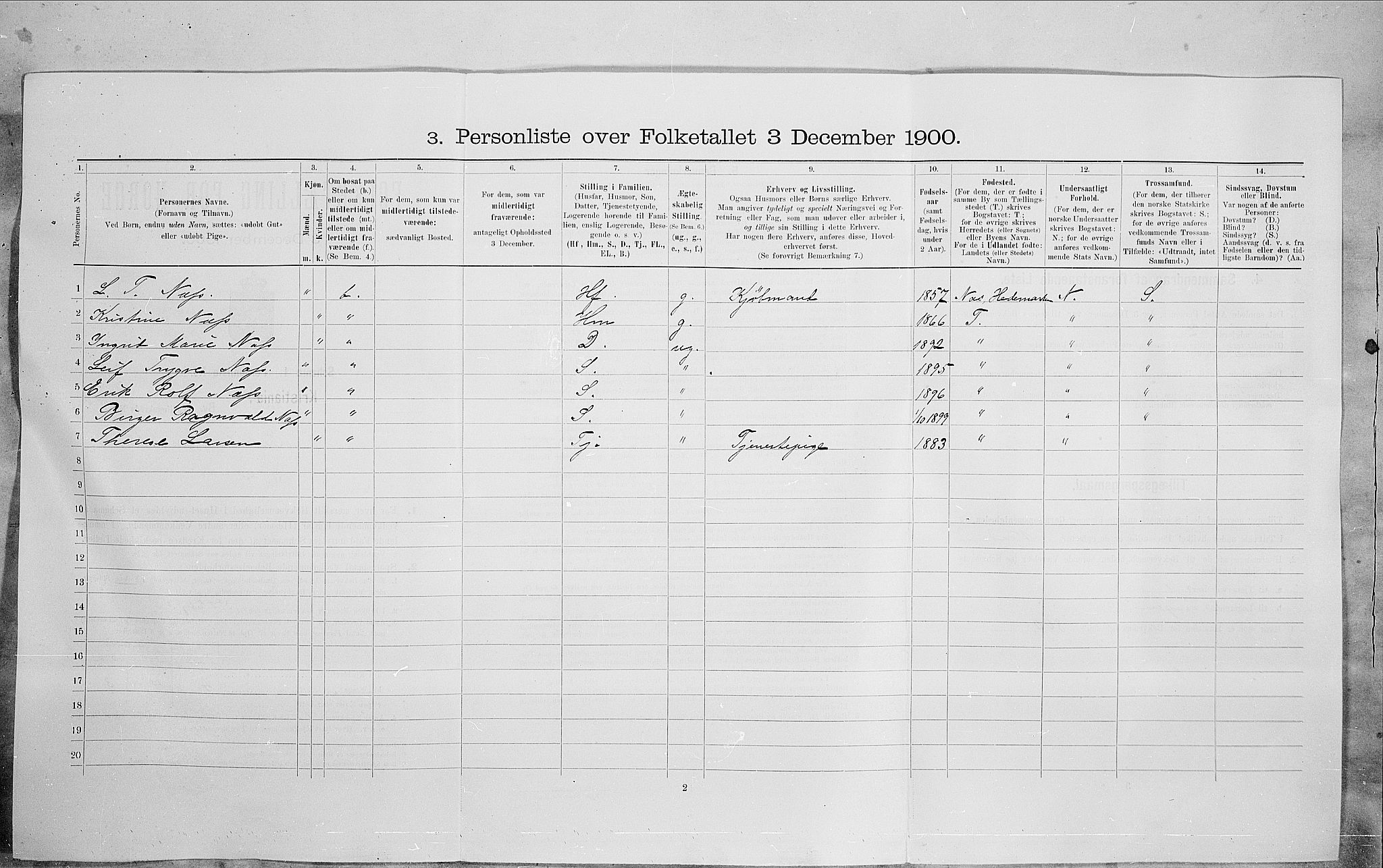 SAO, 1900 census for Kristiania, 1900, p. 96609