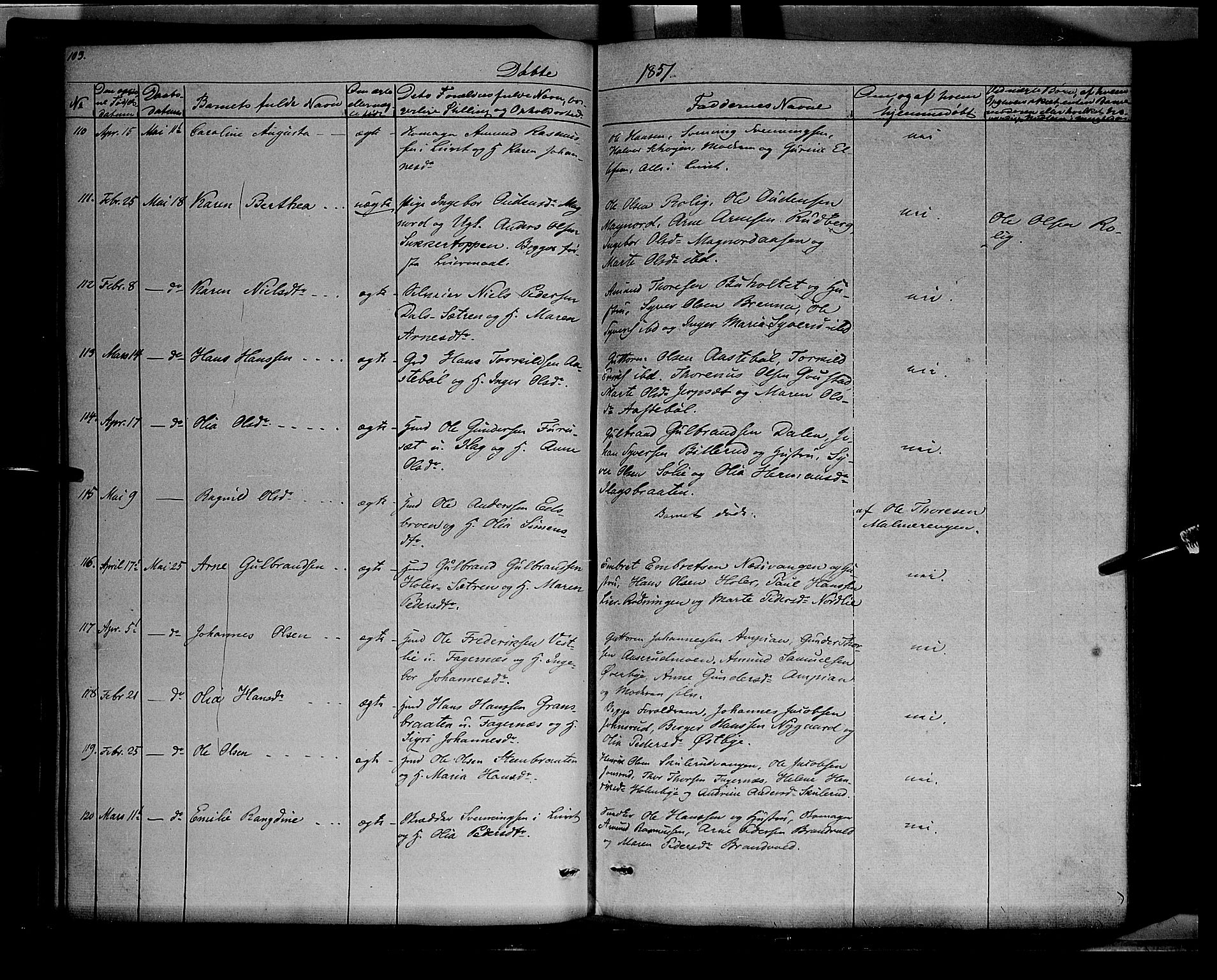 Vinger prestekontor, AV/SAH-PREST-024/H/Ha/Haa/L0009: Parish register (official) no. 9, 1847-1855, p. 103