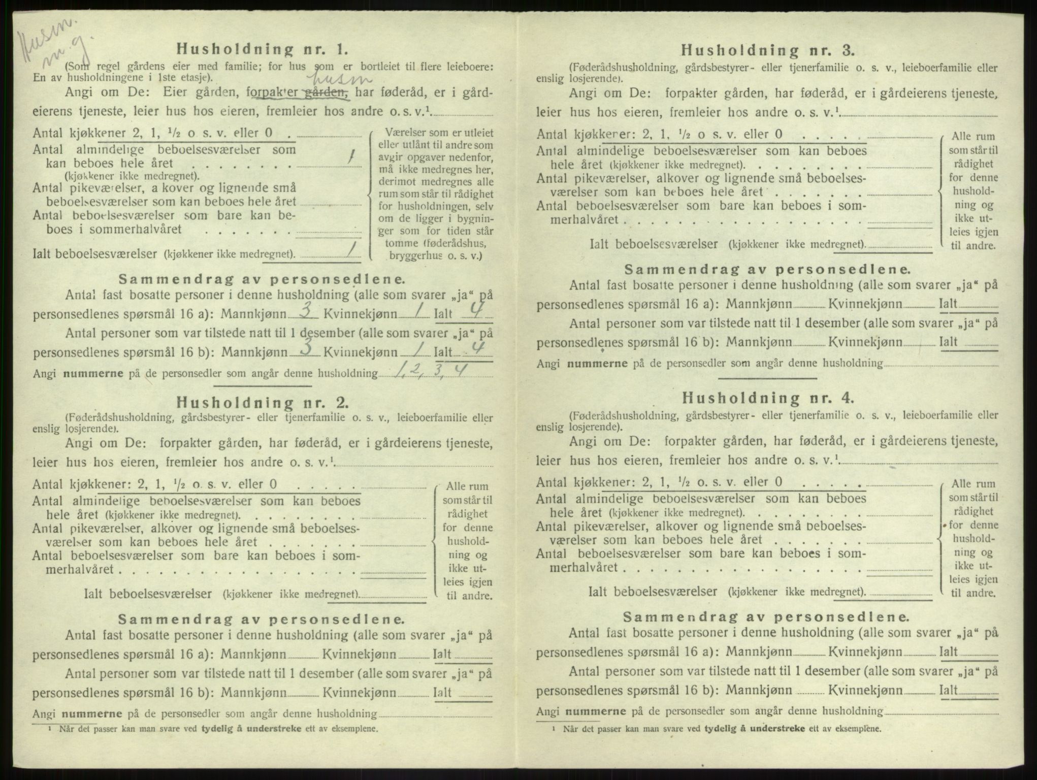 SAB, 1920 census for Naustdal, 1920, p. 523