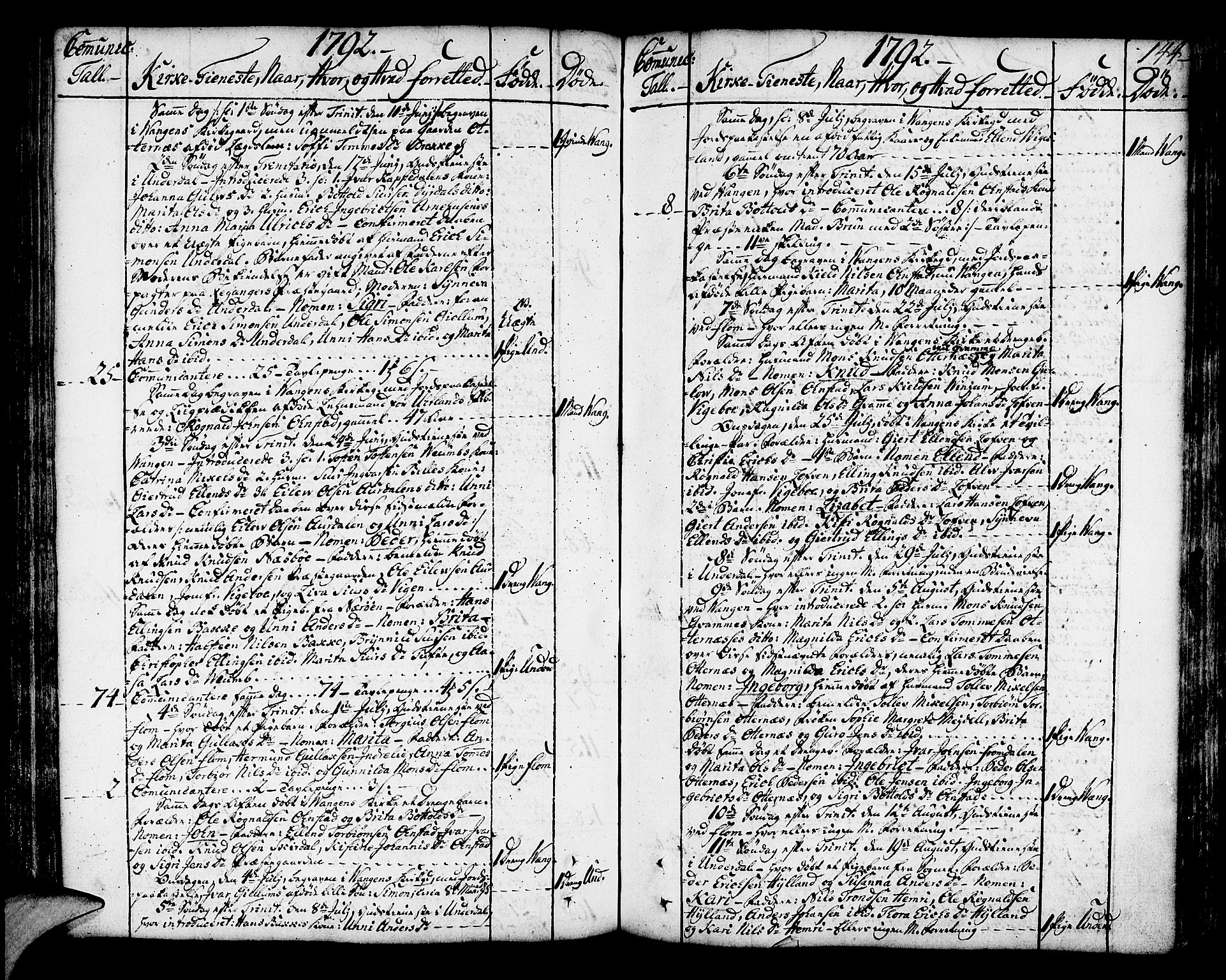 Aurland sokneprestembete, AV/SAB-A-99937/H/Ha/Haa/L0004: Parish register (official) no. A 4, 1756-1801, p. 144