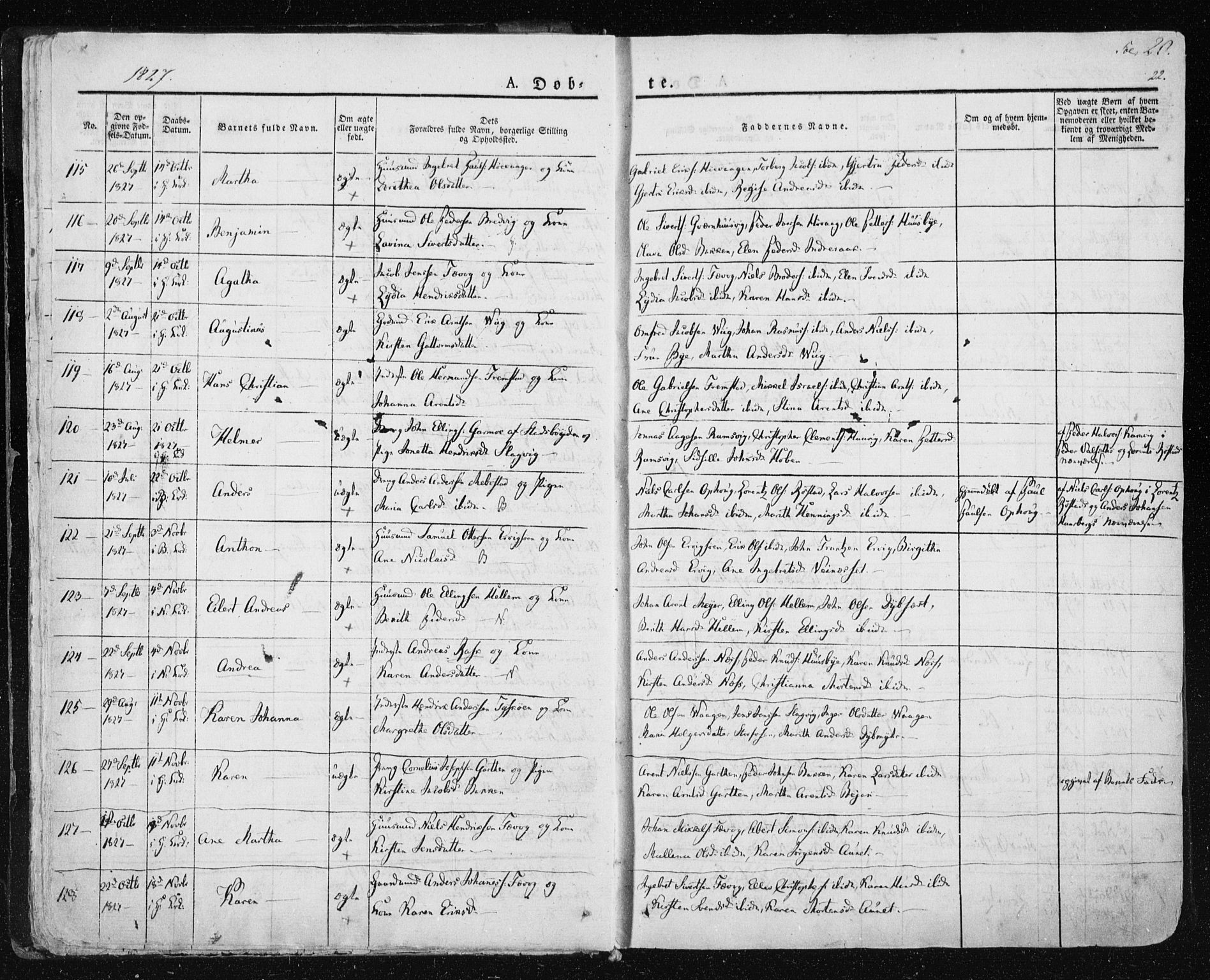 Ministerialprotokoller, klokkerbøker og fødselsregistre - Sør-Trøndelag, SAT/A-1456/659/L0735: Parish register (official) no. 659A05, 1826-1841, p. 20