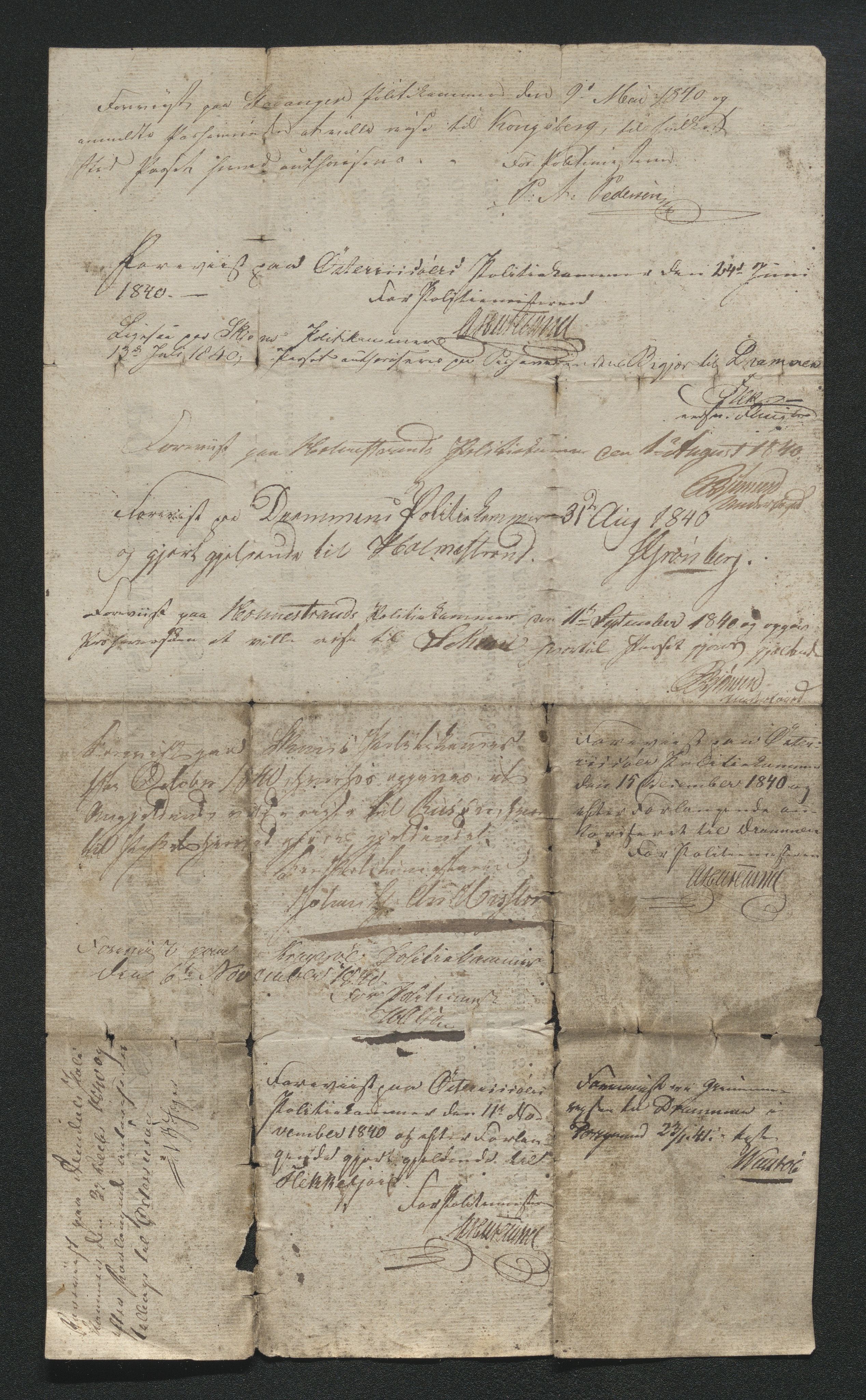 Drammen politikammer, AV/SAKO-A-623/I/Ia/Iab/L0006: Innleverte pass, 1841-1842, p. 69