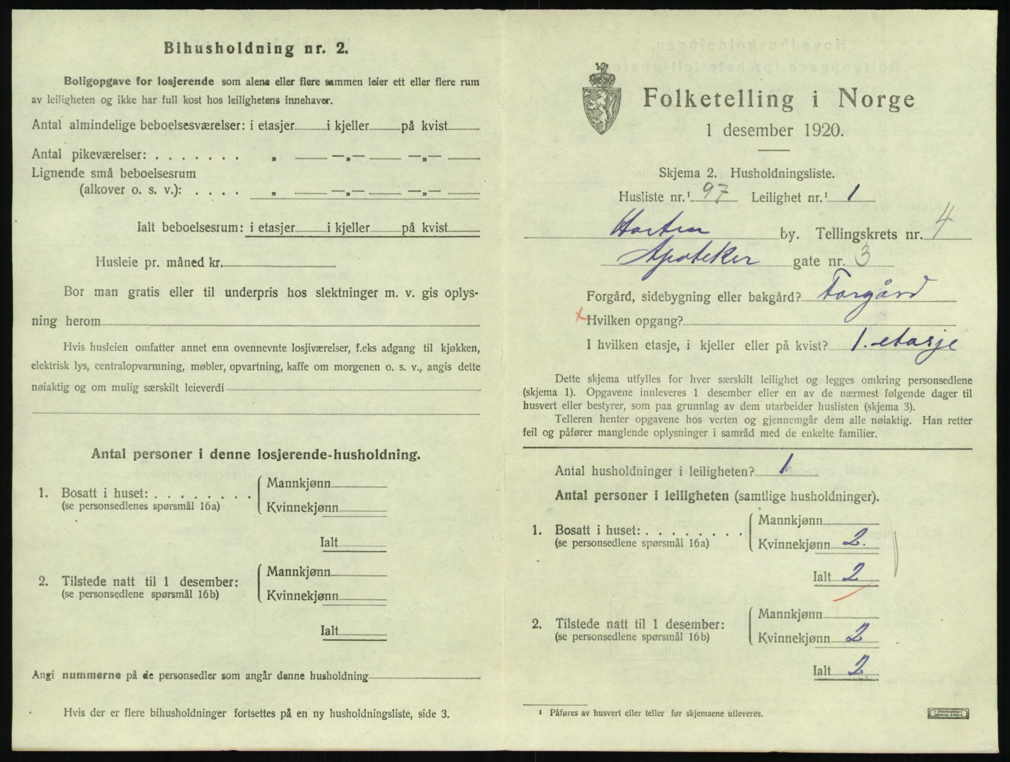 SAKO, 1920 census for Horten, 1920, p. 5283