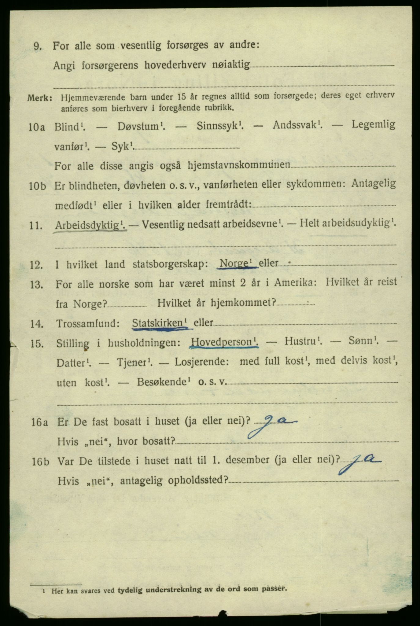 SAB, 1920 census for Samnanger, 1920, p. 854