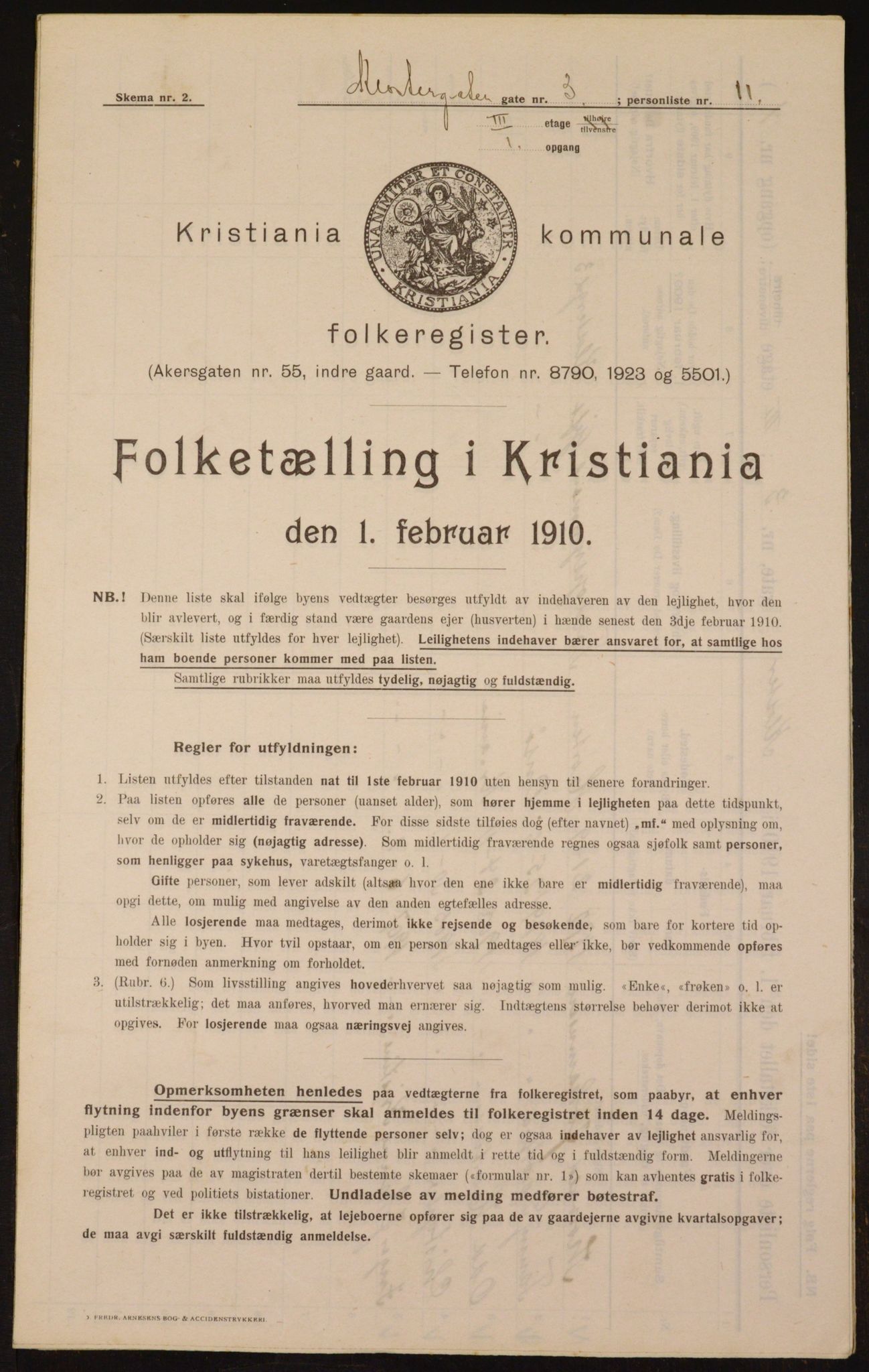 OBA, Municipal Census 1910 for Kristiania, 1910, p. 50639