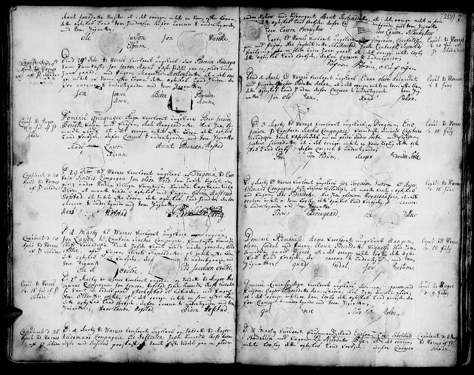 Ministerialprotokoller, klokkerbøker og fødselsregistre - Nord-Trøndelag, SAT/A-1458/709/L0056: Parish register (official) no. 709A04, 1740-1756, p. 250