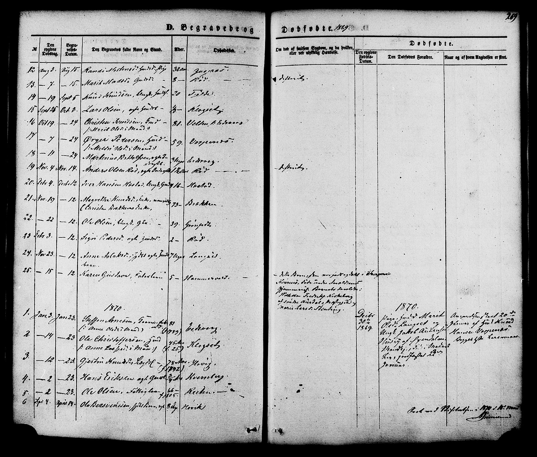 Ministerialprotokoller, klokkerbøker og fødselsregistre - Møre og Romsdal, SAT/A-1454/551/L0625: Parish register (official) no. 551A05, 1846-1879, p. 269