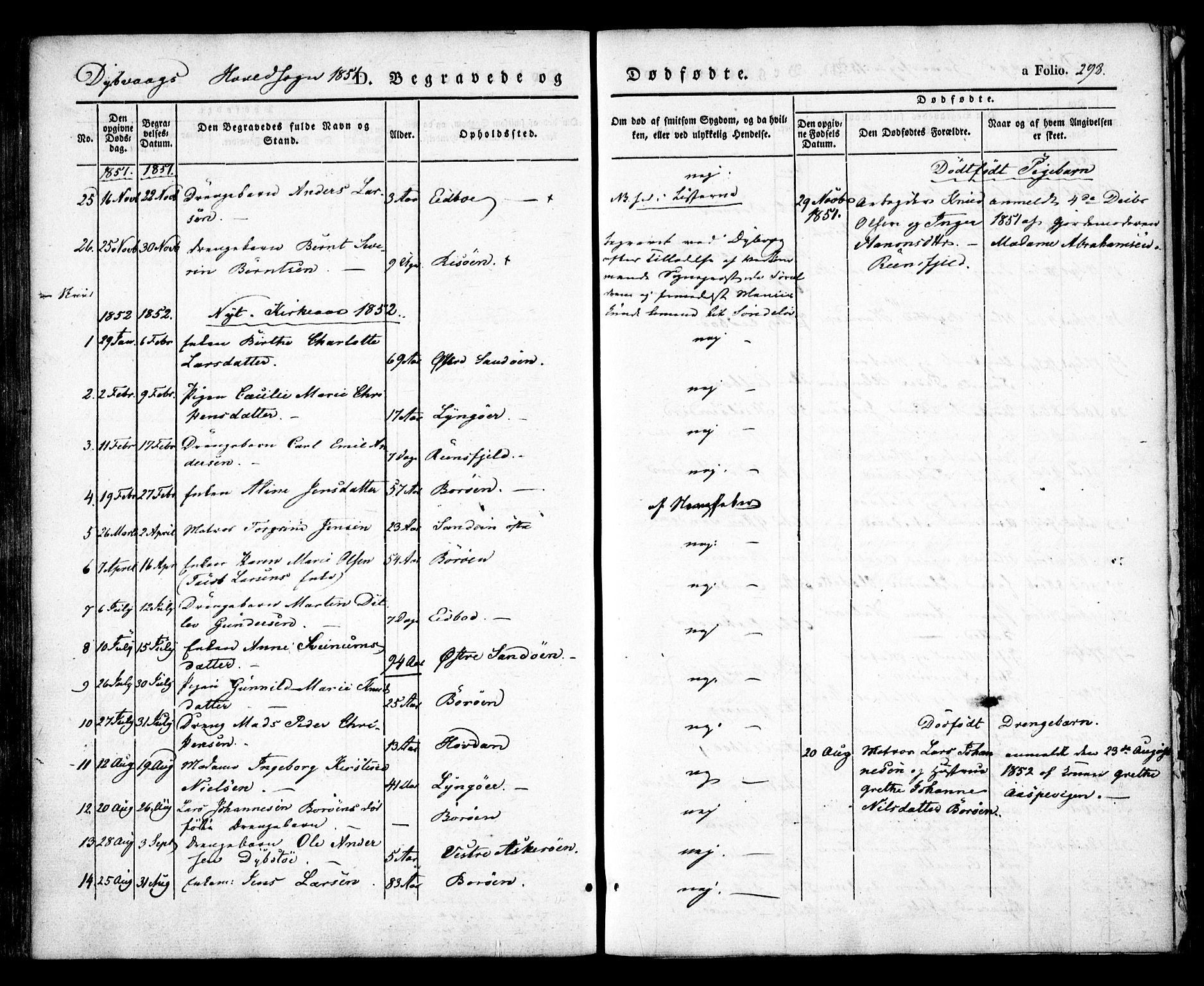 Dypvåg sokneprestkontor, AV/SAK-1111-0007/F/Fa/Faa/L0005: Parish register (official) no. A 5, 1841-1854, p. 298