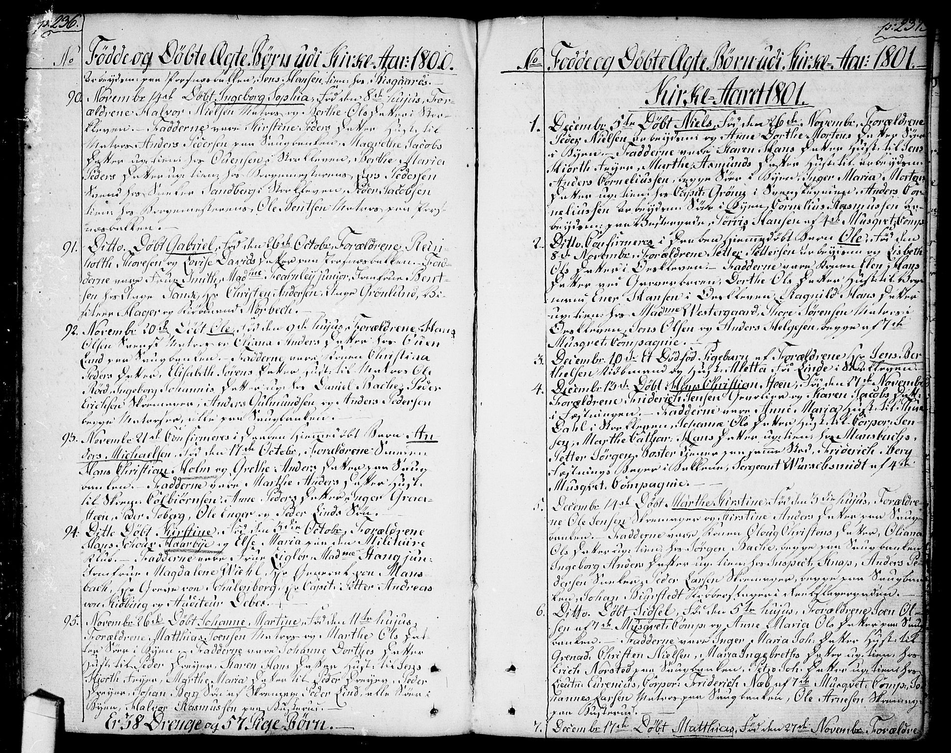 Halden prestekontor Kirkebøker, SAO/A-10909/F/Fa/L0002: Parish register (official) no. I 2, 1792-1812, p. 236-237