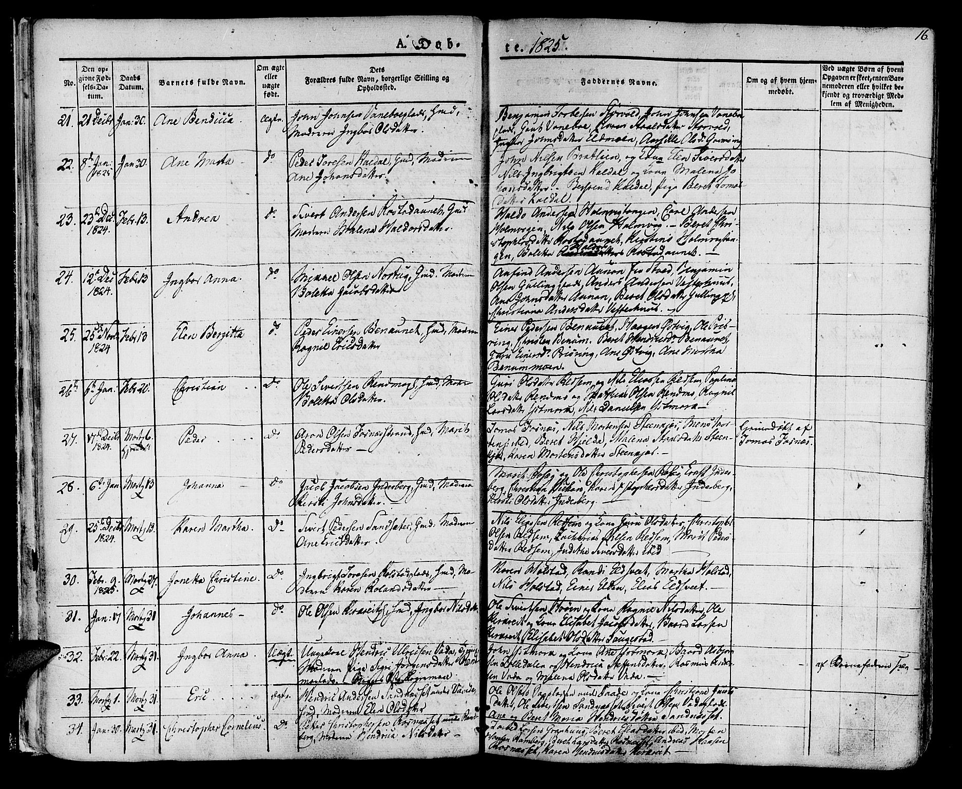 Ministerialprotokoller, klokkerbøker og fødselsregistre - Nord-Trøndelag, AV/SAT-A-1458/741/L0390: Parish register (official) no. 741A04, 1822-1836, p. 16