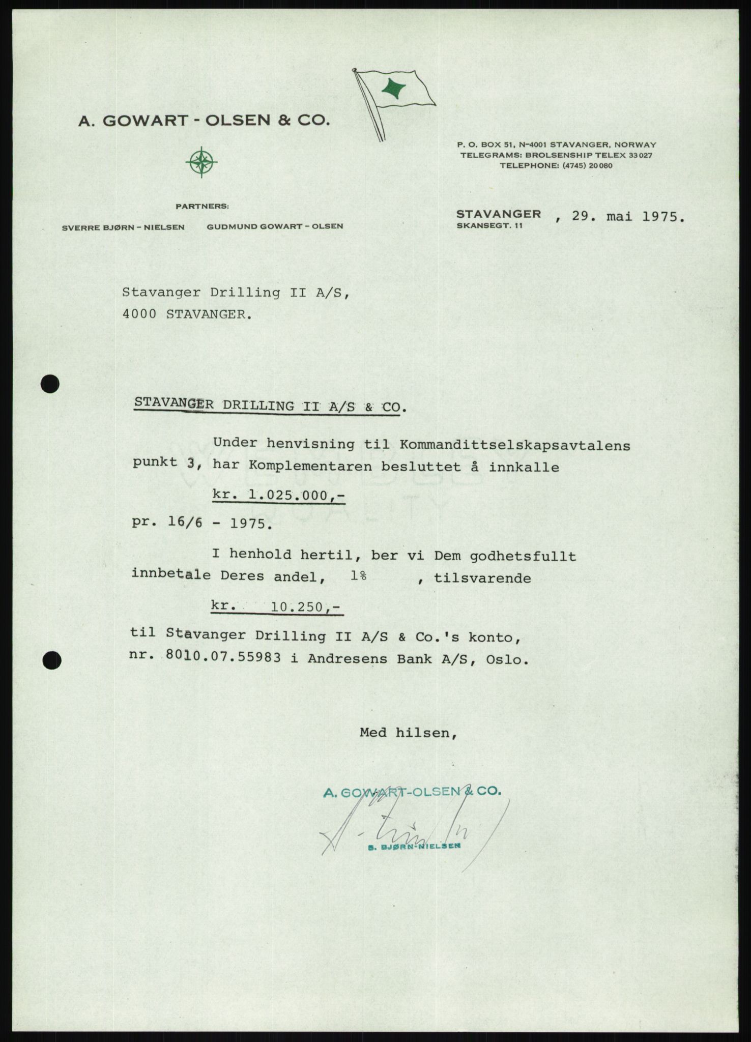 Pa 1503 - Stavanger Drilling AS, AV/SAST-A-101906/D/L0007: Korrespondanse og saksdokumenter, 1974-1981, p. 1064