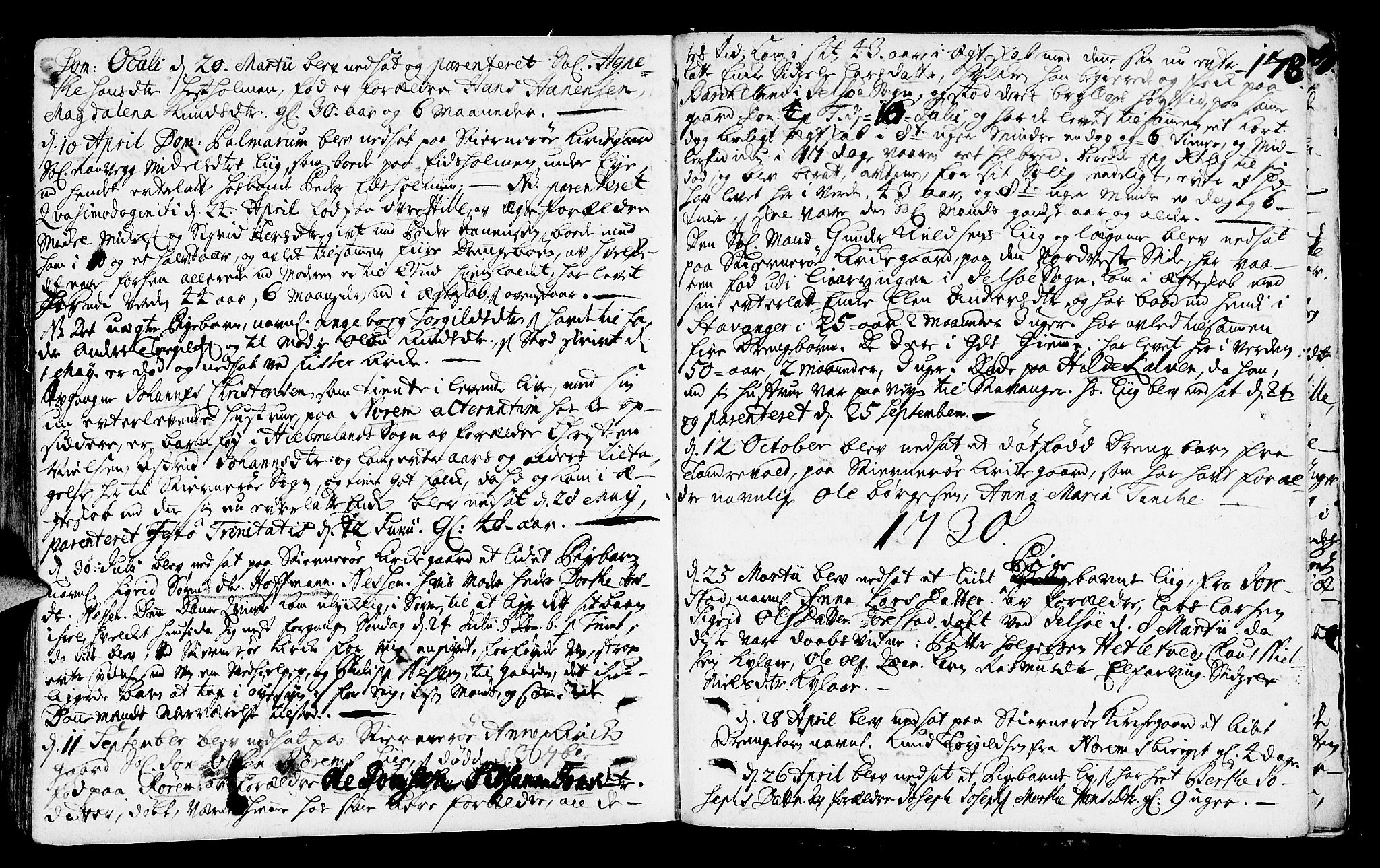 Nedstrand sokneprestkontor, AV/SAST-A-101841/01/IV: Parish register (official) no. A 1 /2, 1724-1740, p. 173