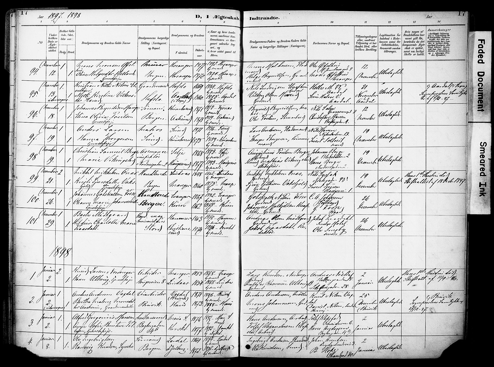 Nykirken Sokneprestembete, SAB/A-77101/H/Haa/L0034: Parish register (official) no. D 4, 1896-1905, p. 17