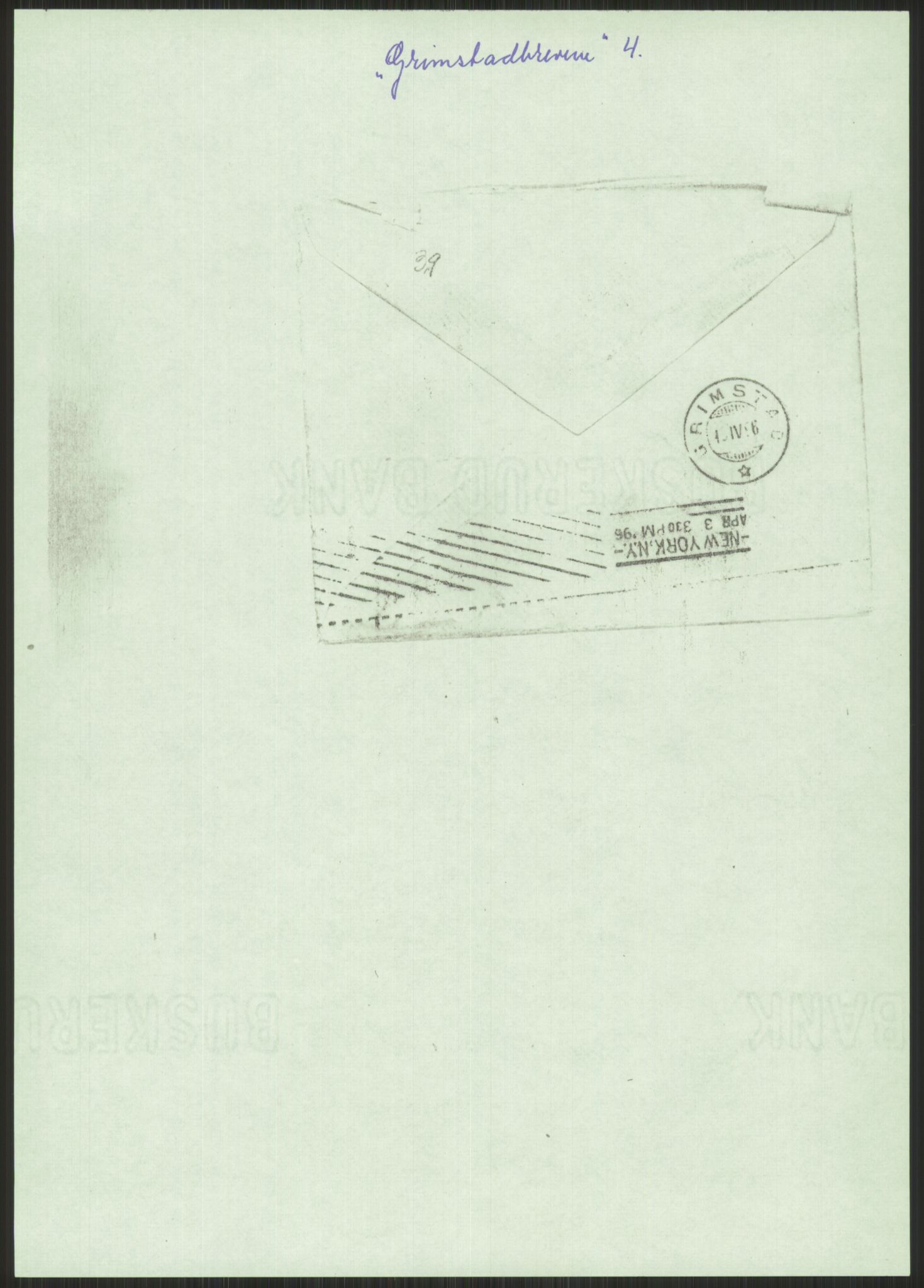 Samlinger til kildeutgivelse, Amerikabrevene, AV/RA-EA-4057/F/L0025: Innlån fra Aust-Agder: Aust-Agder-Arkivet, Grimstadbrevene, 1838-1914, p. 47