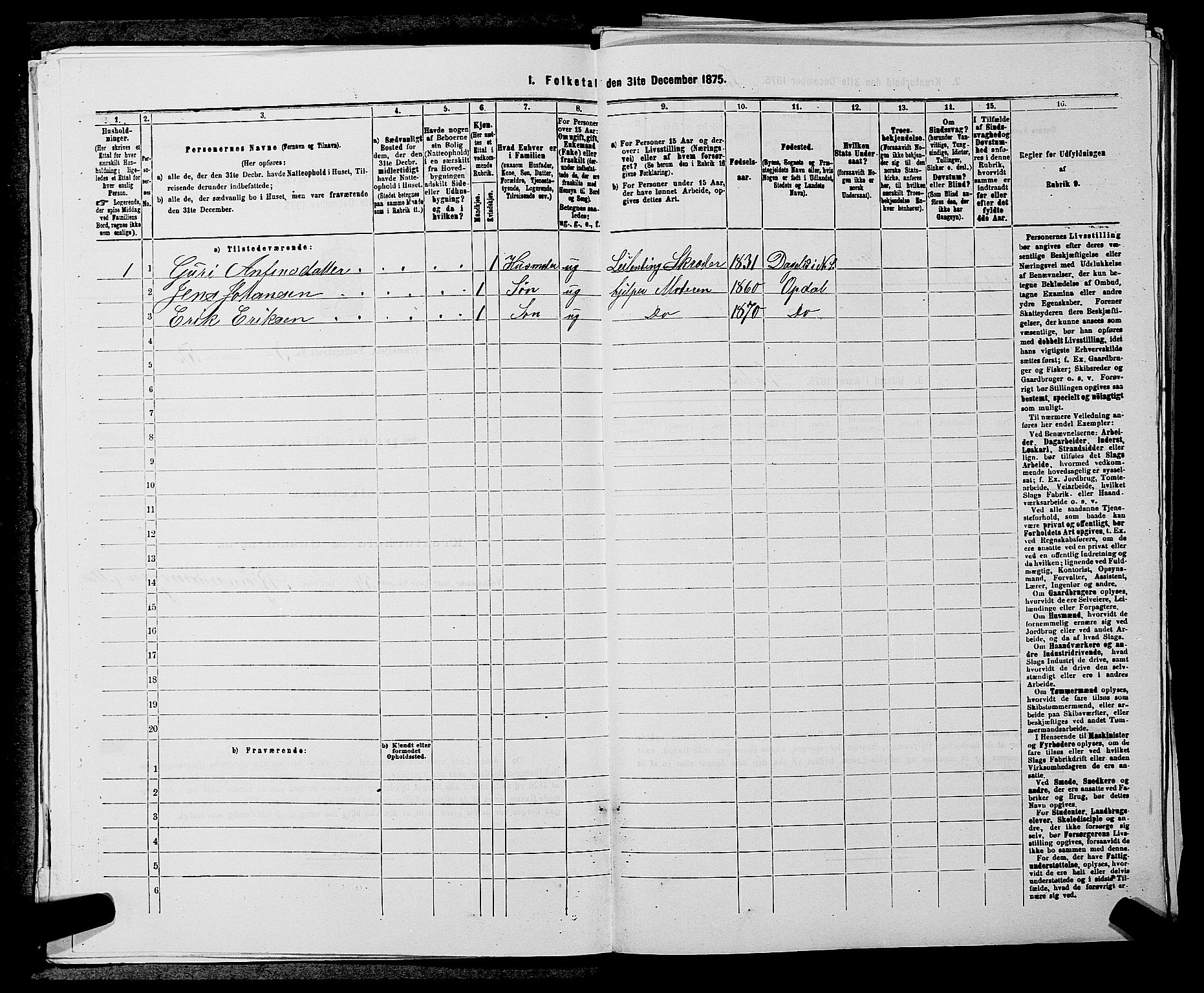 SAKO, 1875 census for 0633P Nore, 1875, p. 351