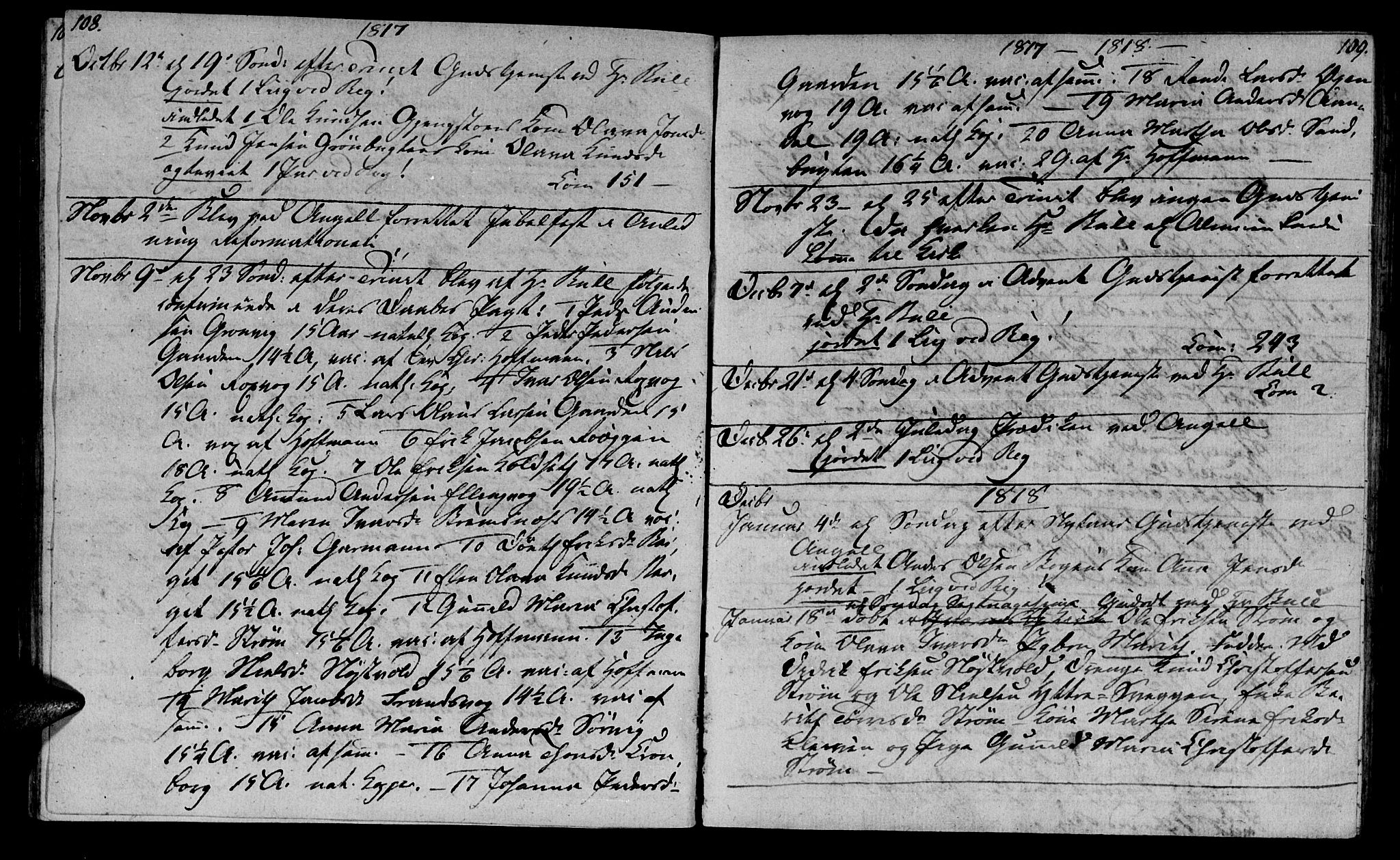 Ministerialprotokoller, klokkerbøker og fødselsregistre - Møre og Romsdal, SAT/A-1454/569/L0817: Parish register (official) no. 569A03, 1805-1819, p. 108-109