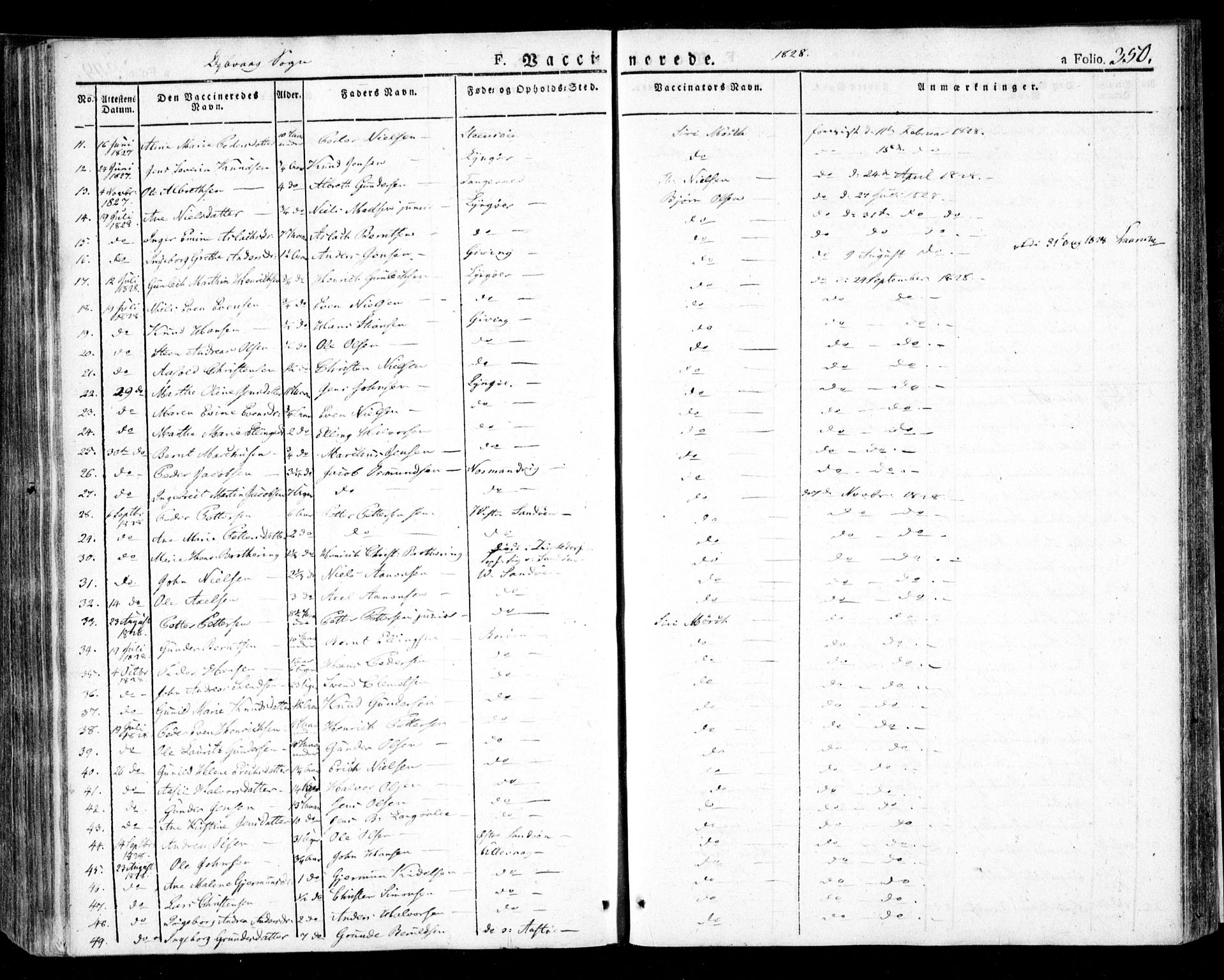 Dypvåg sokneprestkontor, SAK/1111-0007/F/Fa/Faa/L0004: Parish register (official) no. A 4, 1824-1840, p. 350