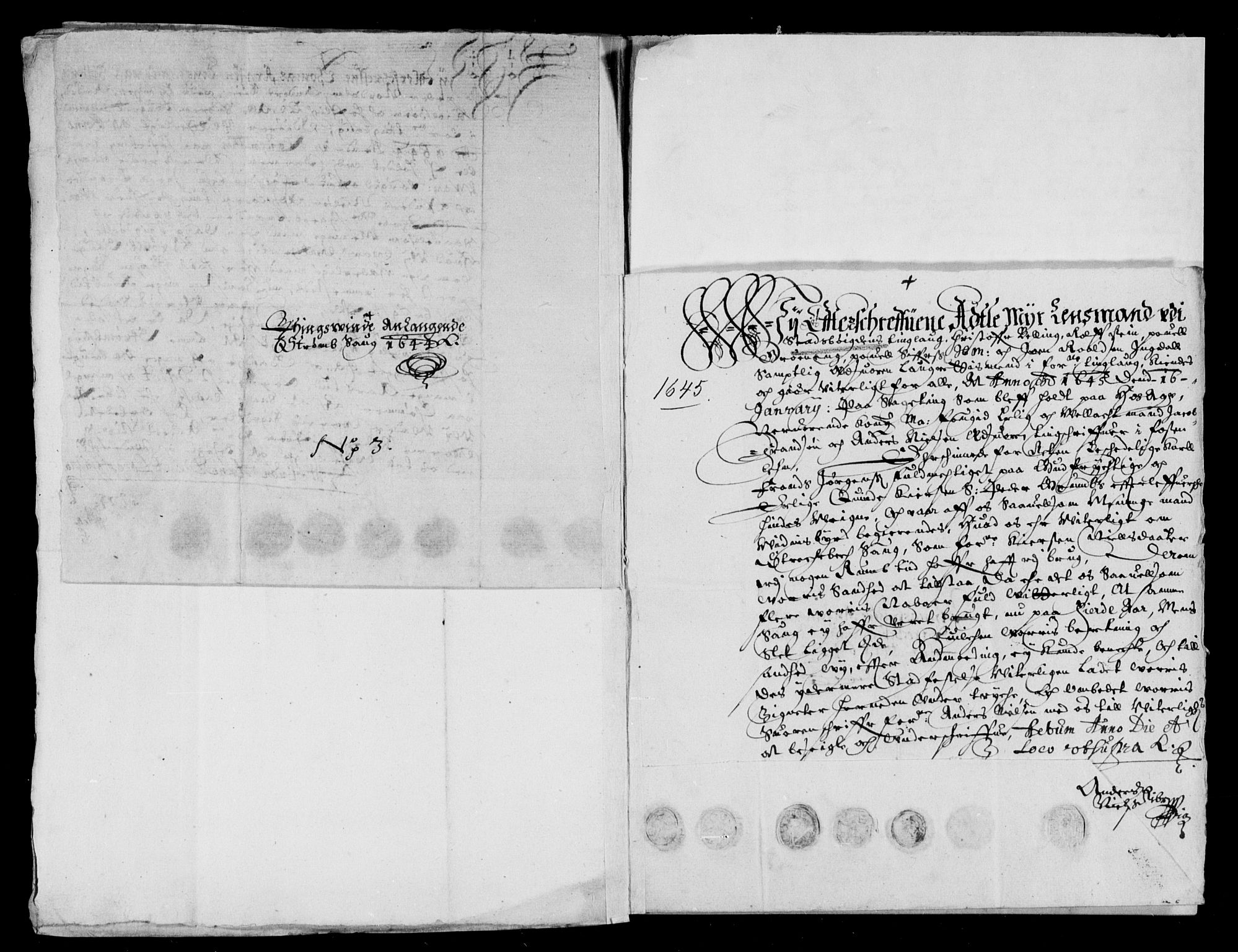 Rentekammeret inntil 1814, Reviderte regnskaper, Lensregnskaper, AV/RA-EA-5023/R/Rb/Rbw/L0077: Trondheim len, 1642-1644