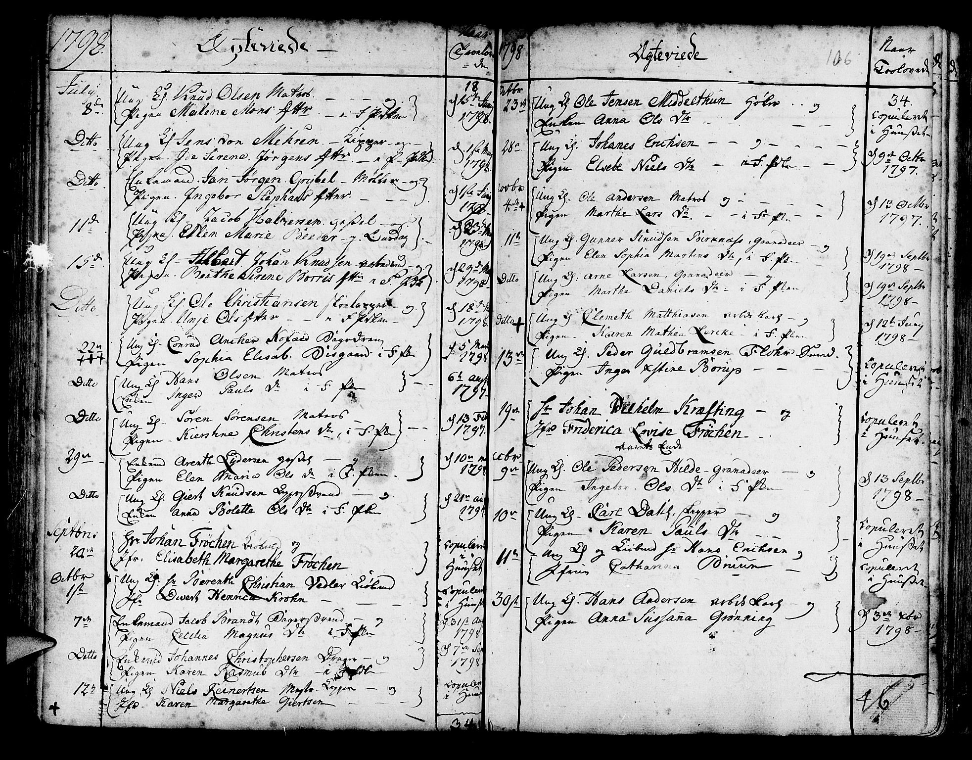 Korskirken sokneprestembete, SAB/A-76101/H/Haa/L0009: Parish register (official) no. A 9, 1743-1861, p. 106