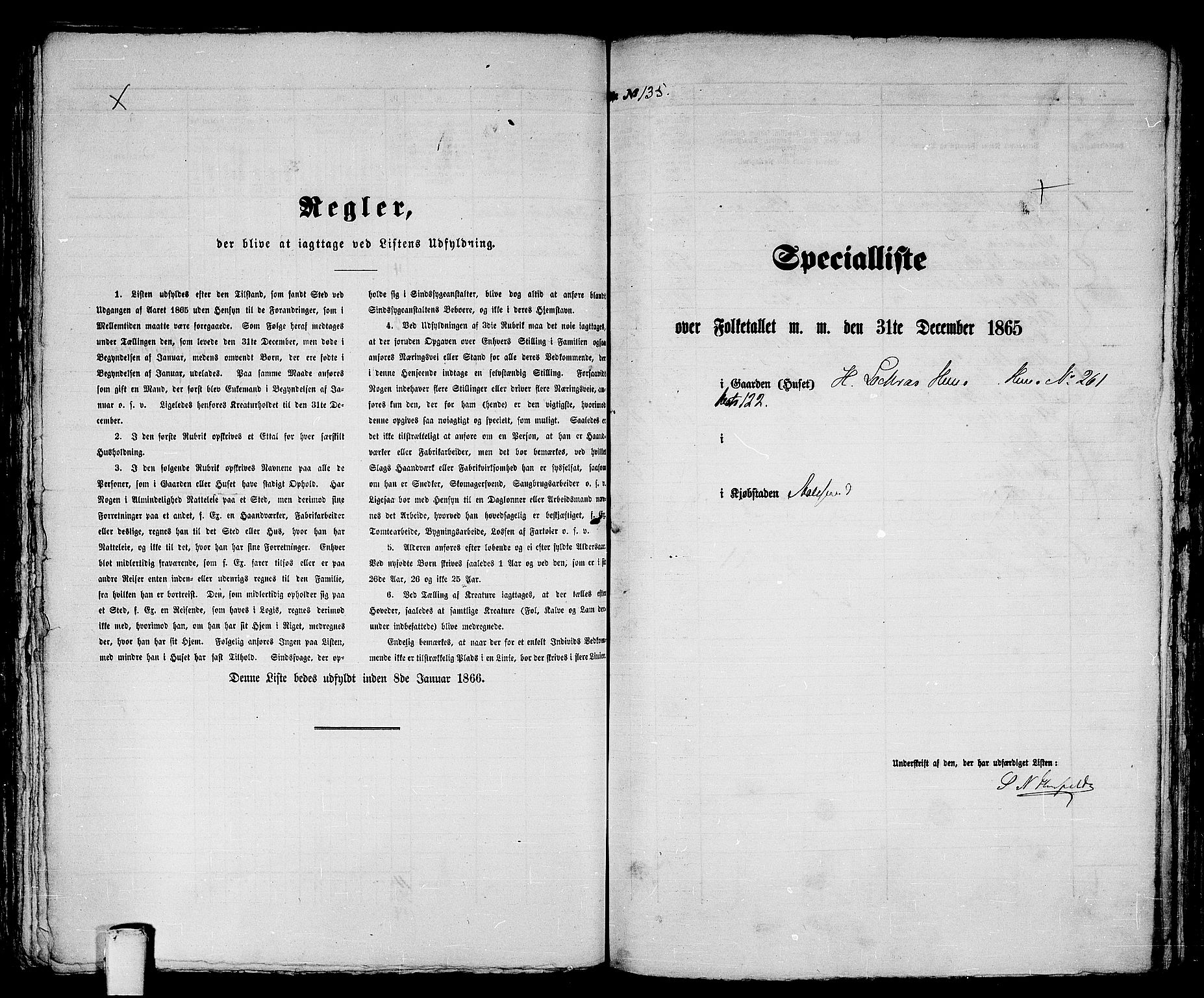 RA, 1865 census for Ålesund, 1865, p. 285