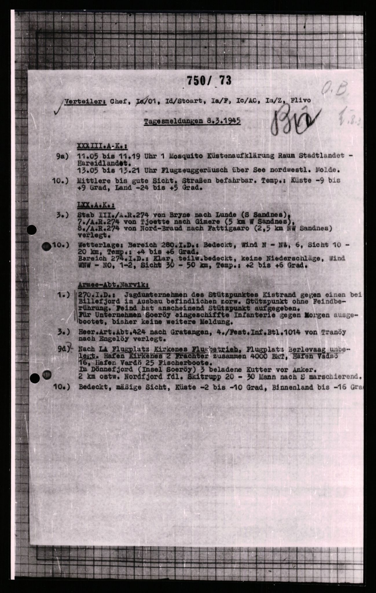 Forsvarets Overkommando. 2 kontor. Arkiv 11.4. Spredte tyske arkivsaker, AV/RA-RAFA-7031/D/Dar/Dara/L0008: Krigsdagbøker for 20. Gebirgs-Armee-Oberkommando (AOK 20), 1945, p. 316