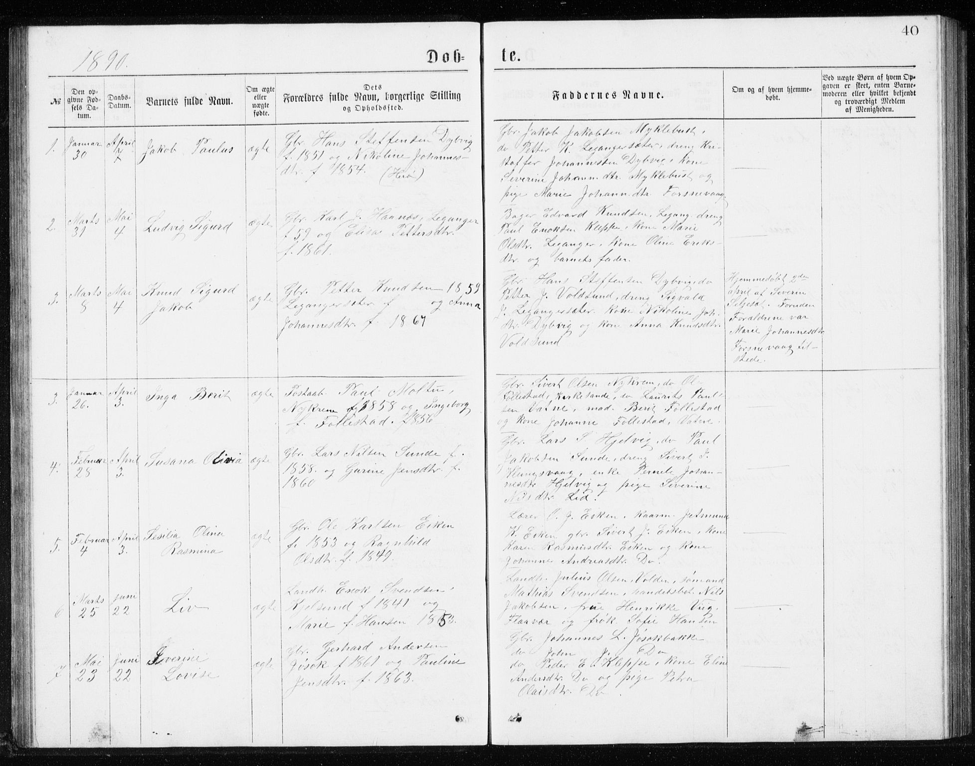 Ministerialprotokoller, klokkerbøker og fødselsregistre - Møre og Romsdal, AV/SAT-A-1454/508/L0097: Parish register (copy) no. 508C01, 1873-1897, p. 40