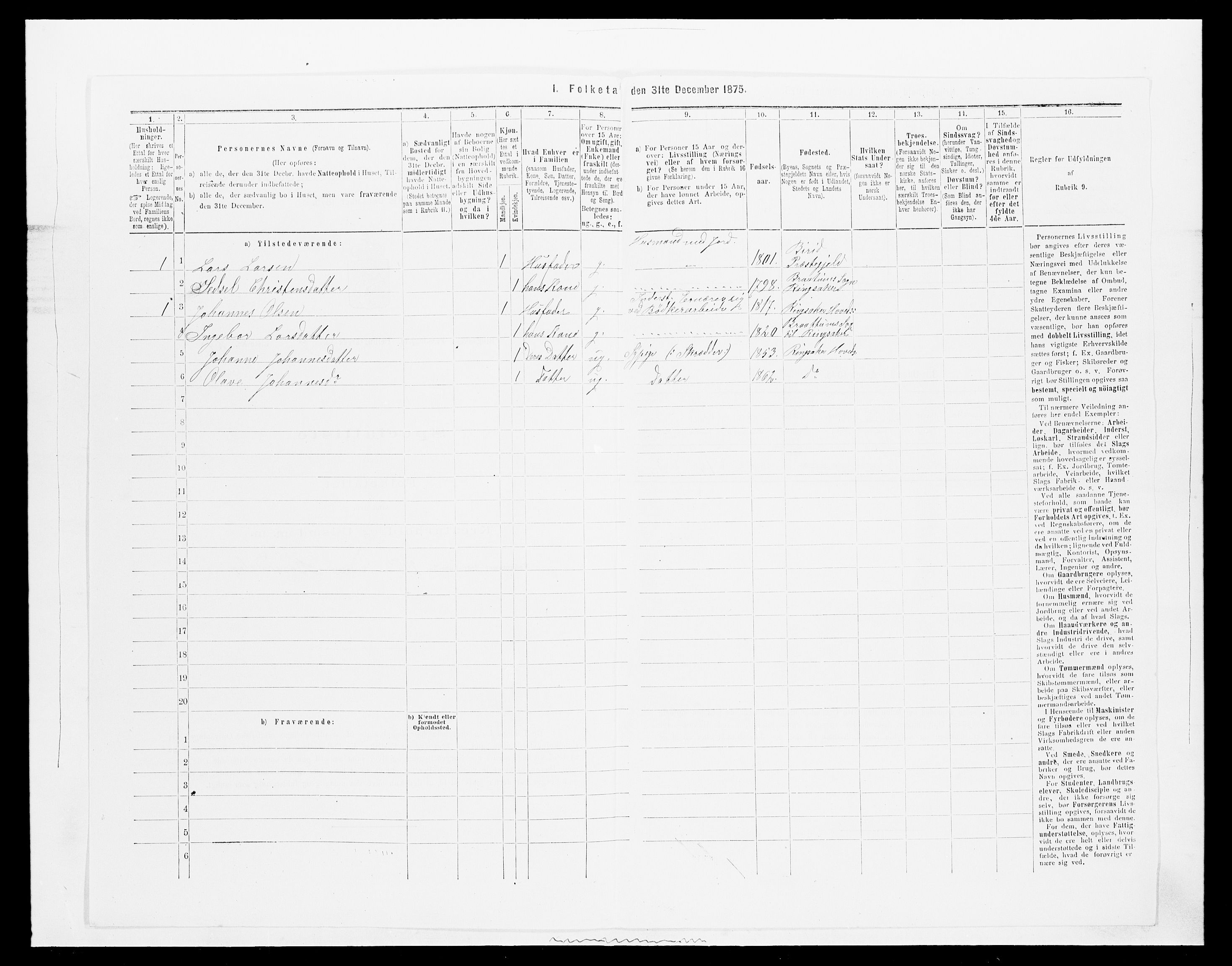 SAH, 1875 census for 0412P Ringsaker, 1875, p. 1846