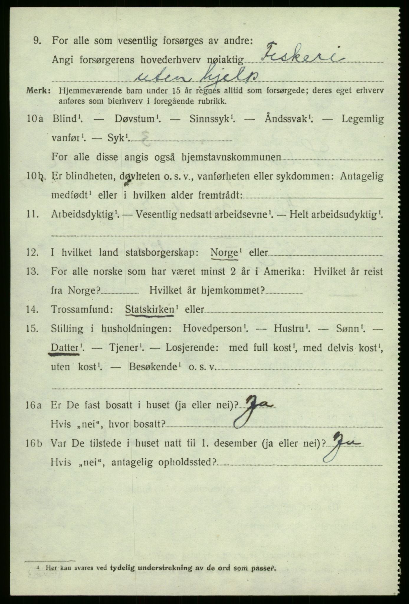 SAB, 1920 census for Solund, 1920, p. 2441