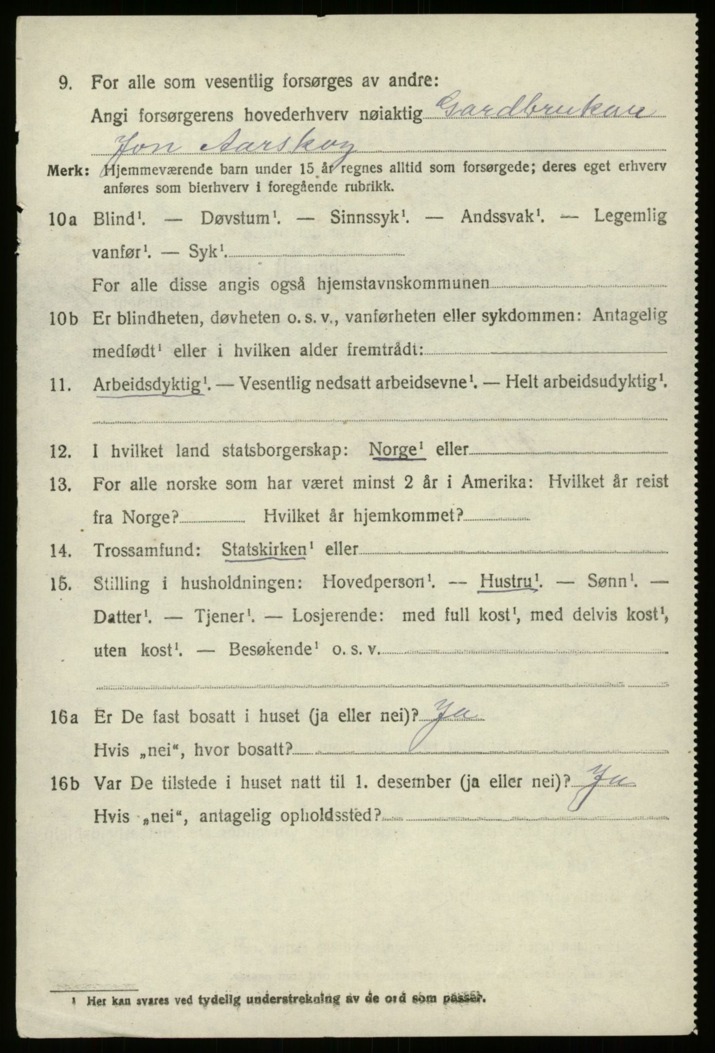 SAB, 1920 census for Gloppen, 1920, p. 4555