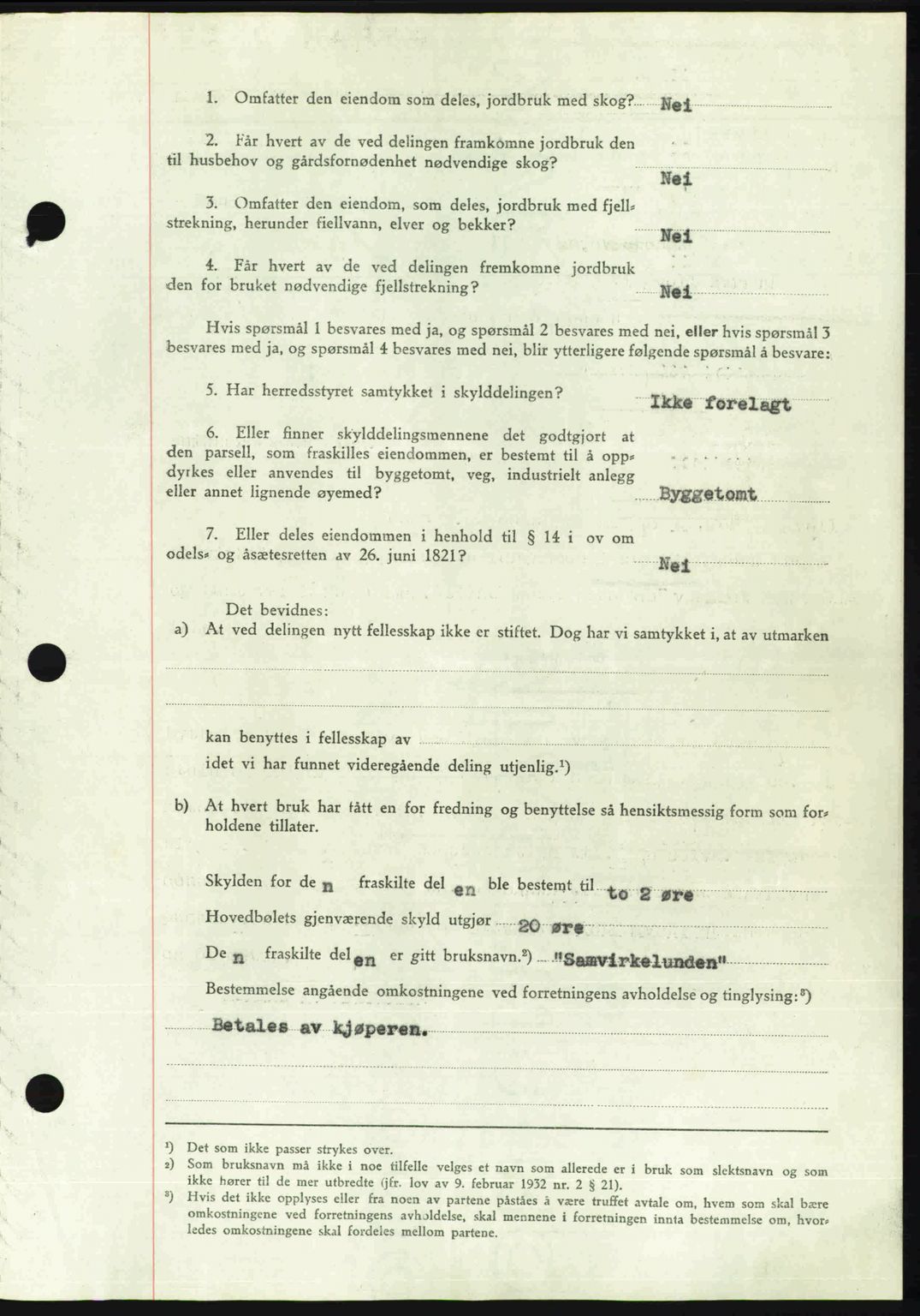 Nordmøre sorenskriveri, AV/SAT-A-4132/1/2/2Ca: Mortgage book no. A112, 1949-1949, Diary no: : 2993/1949