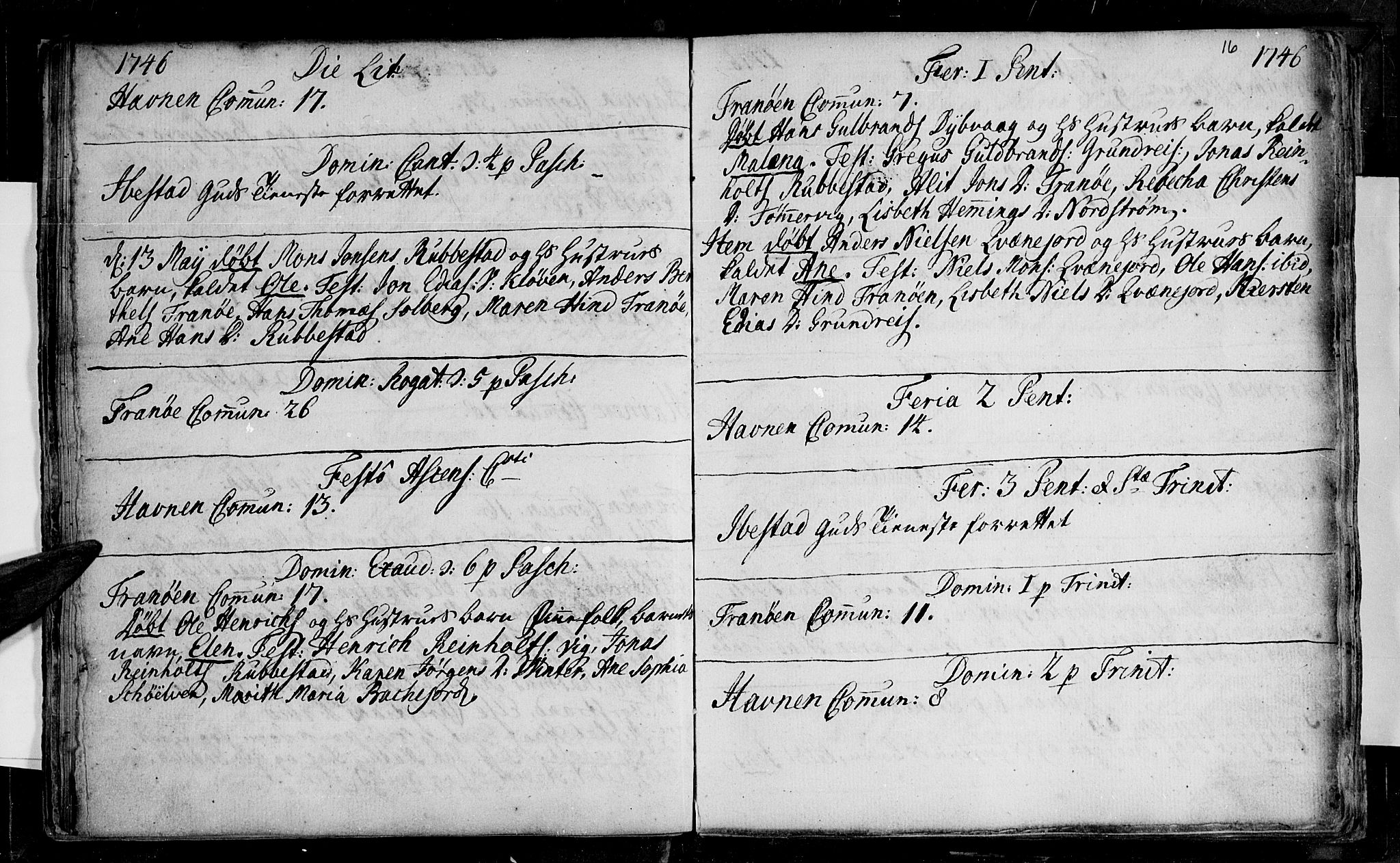 Ibestad sokneprestembete, AV/SATØ-S-0077/H/Ha/Haa/L0001kirke: Parish register (official) no. 1, 1744-1757, p. 16