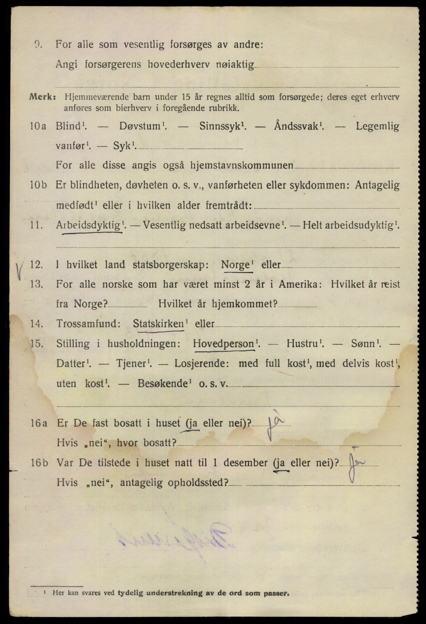 SAO, 1920 census for Kristiania, 1920, p. 207406