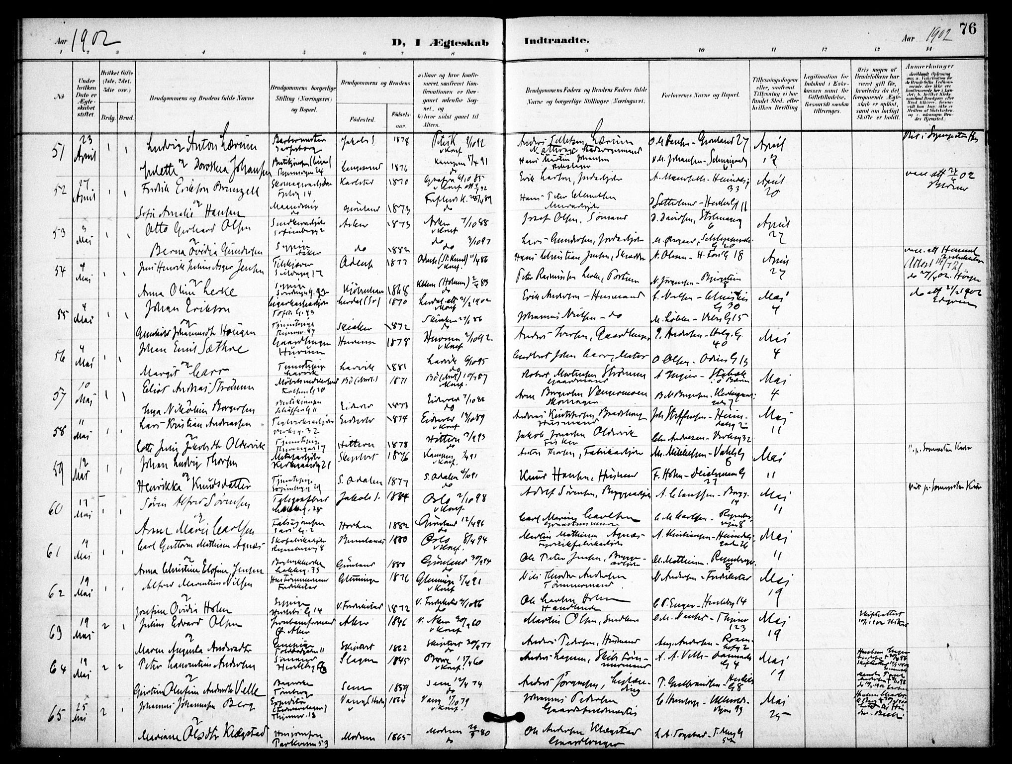 Petrus prestekontor Kirkebøker, AV/SAO-A-10872/F/Fa/L0009: Parish register (official) no. 9, 1897-1911, p. 76
