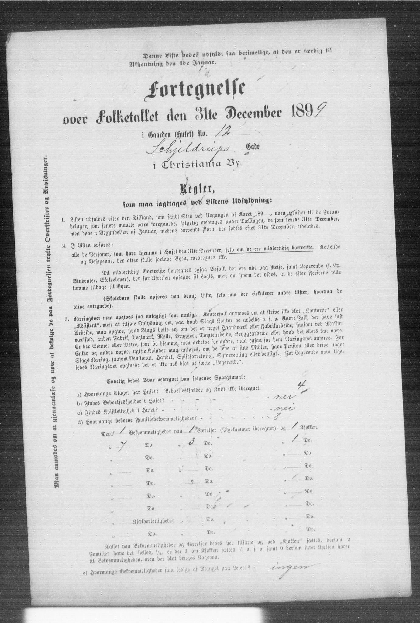 OBA, Municipal Census 1899 for Kristiania, 1899, p. 12461