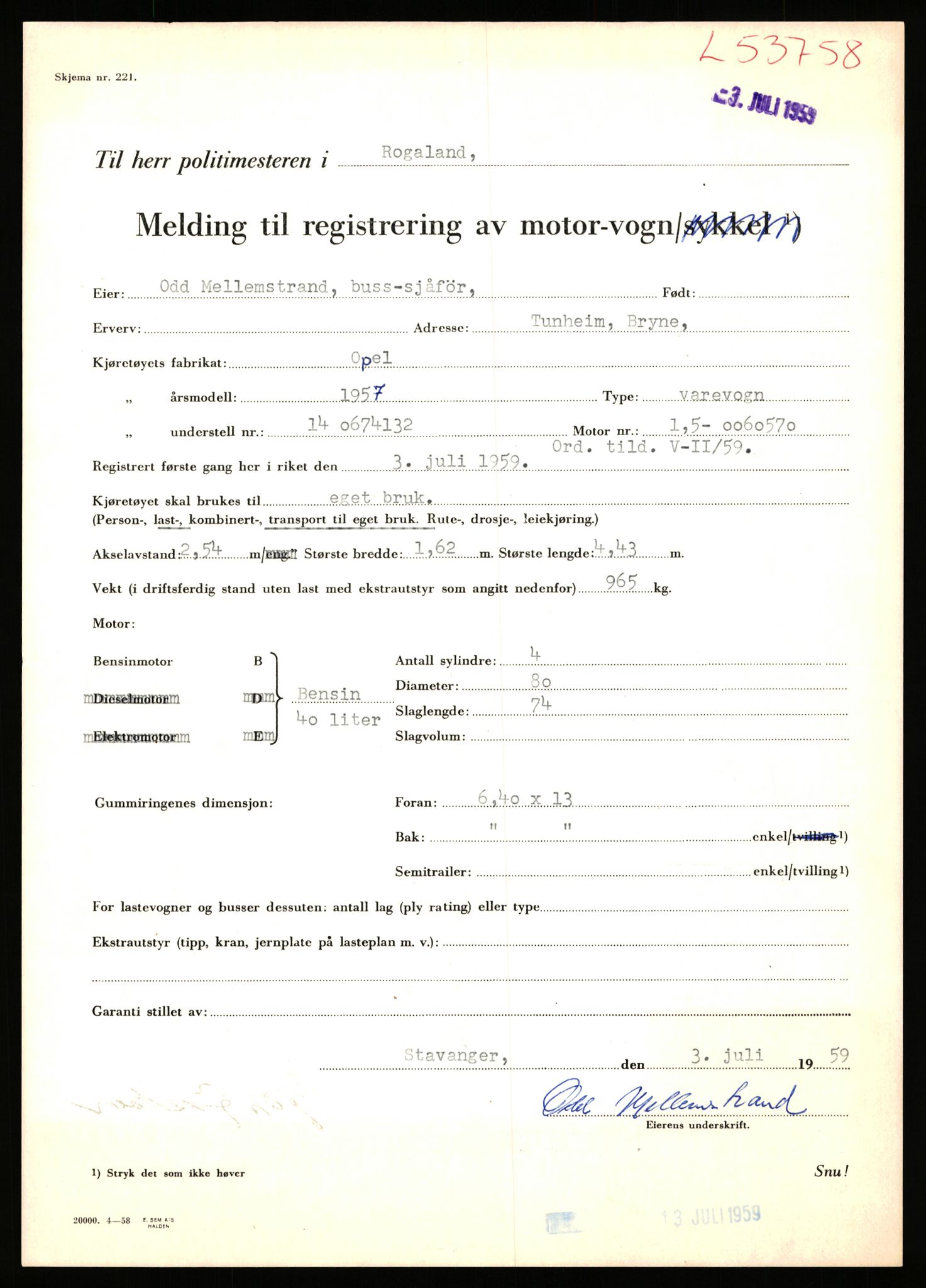 Stavanger trafikkstasjon, AV/SAST-A-101942/0/F/L0053: L-52900 - L-54199, 1930-1971, p. 2025