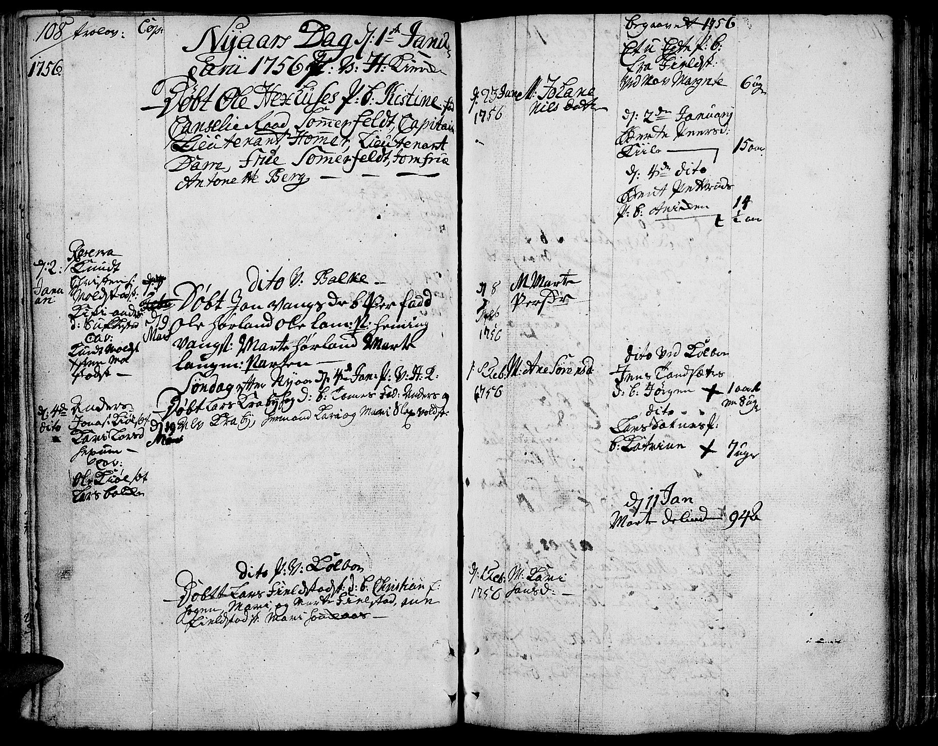 Toten prestekontor, SAH/PREST-102/H/Ha/Haa/L0004: Parish register (official) no. 4, 1751-1761, p. 108