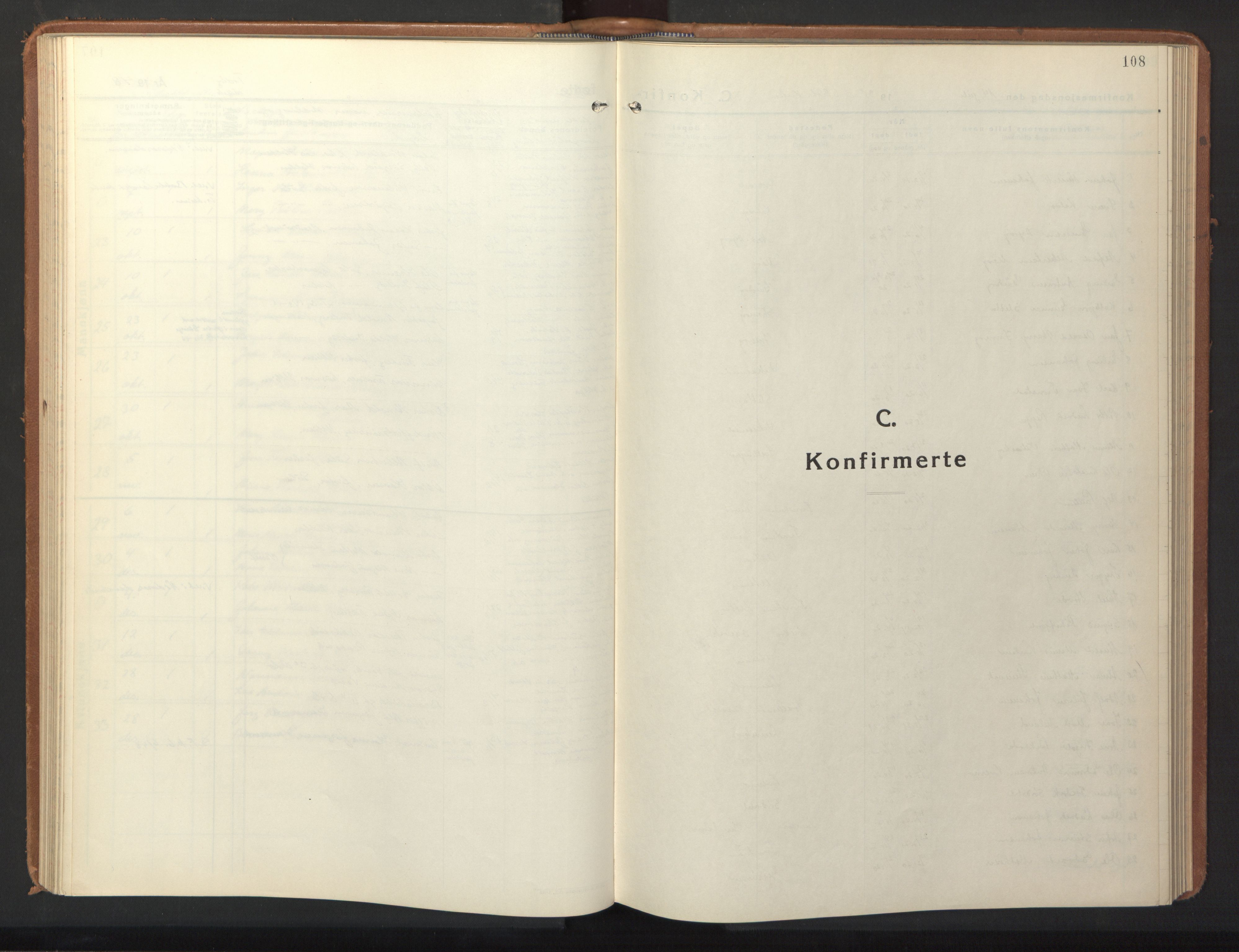 Ministerialprotokoller, klokkerbøker og fødselsregistre - Sør-Trøndelag, SAT/A-1456/640/L0590: Parish register (copy) no. 640C07, 1935-1948, p. 108