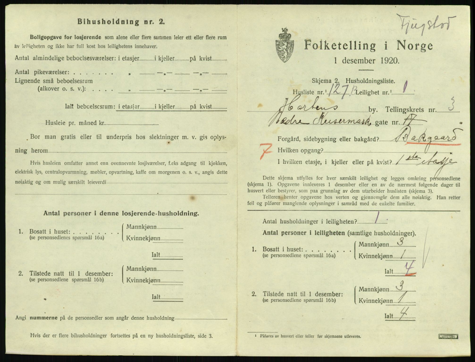 SAKO, 1920 census for Horten, 1920, p. 3803