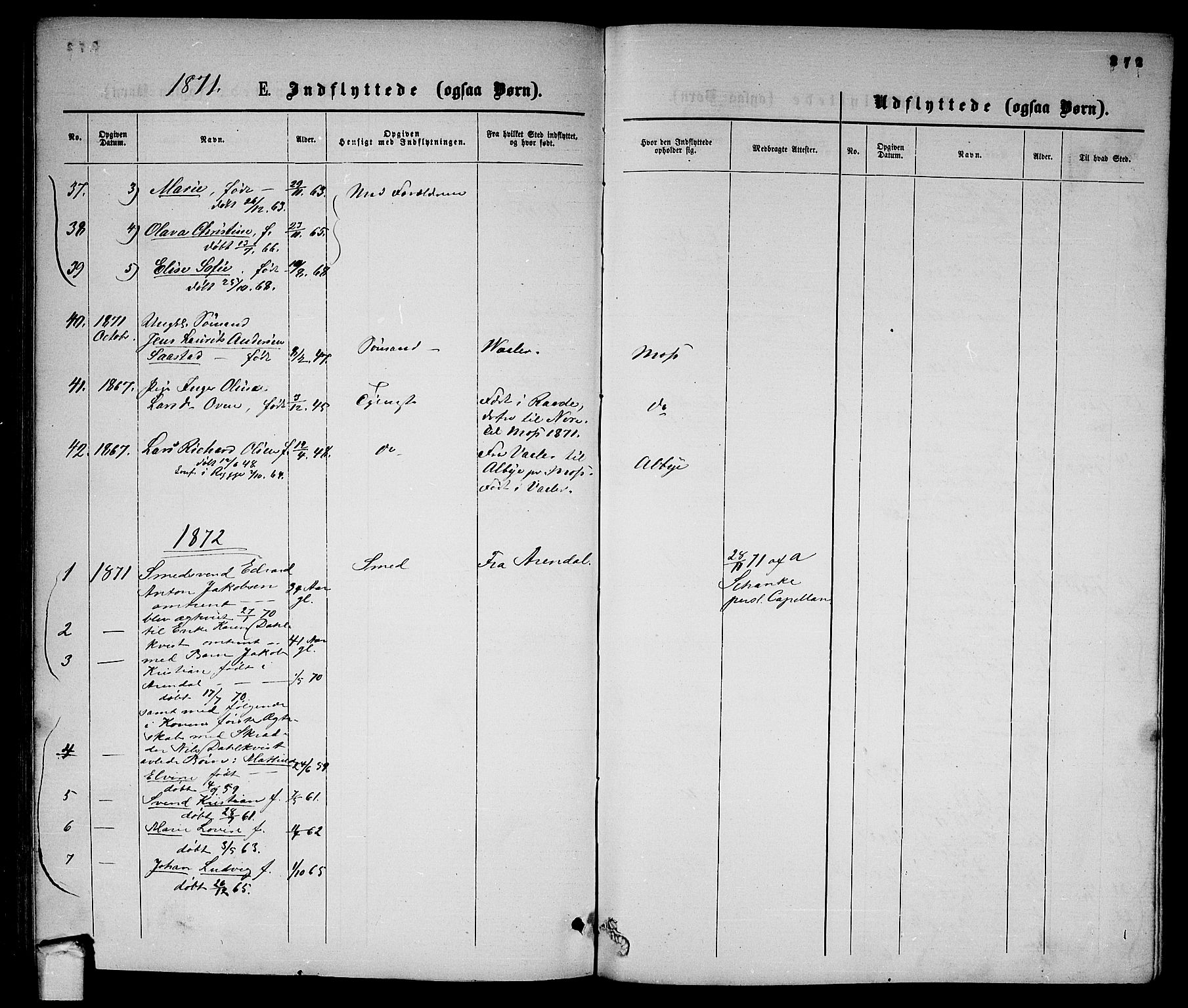 Moss prestekontor Kirkebøker, AV/SAO-A-2003/G/Ga/L0003: Parish register (copy) no. I 3, 1861-1872, p. 272